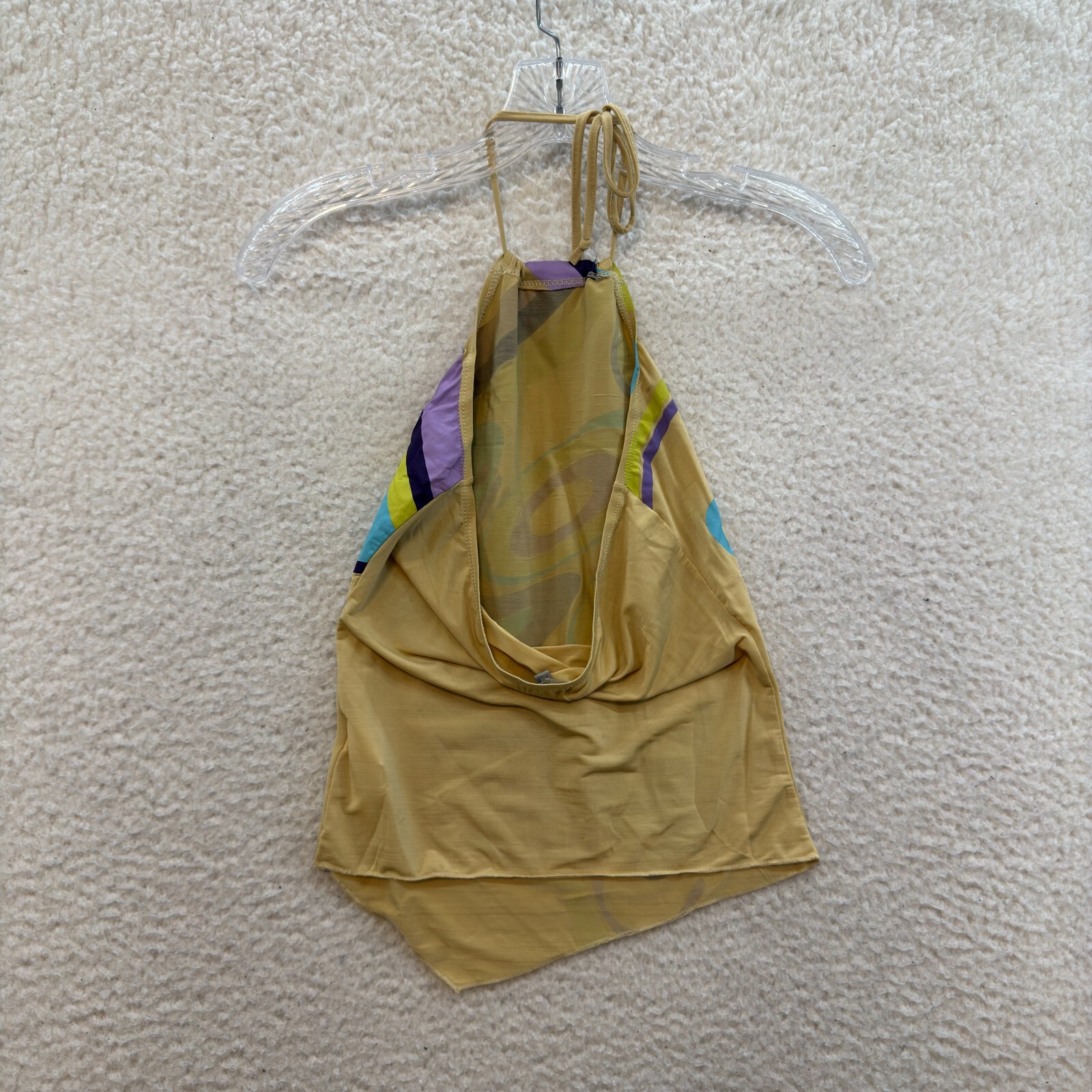 Y2K Vintage Naf Naf Halter Top Abstract Groovy Retro Rave Fairy Whimsigoth