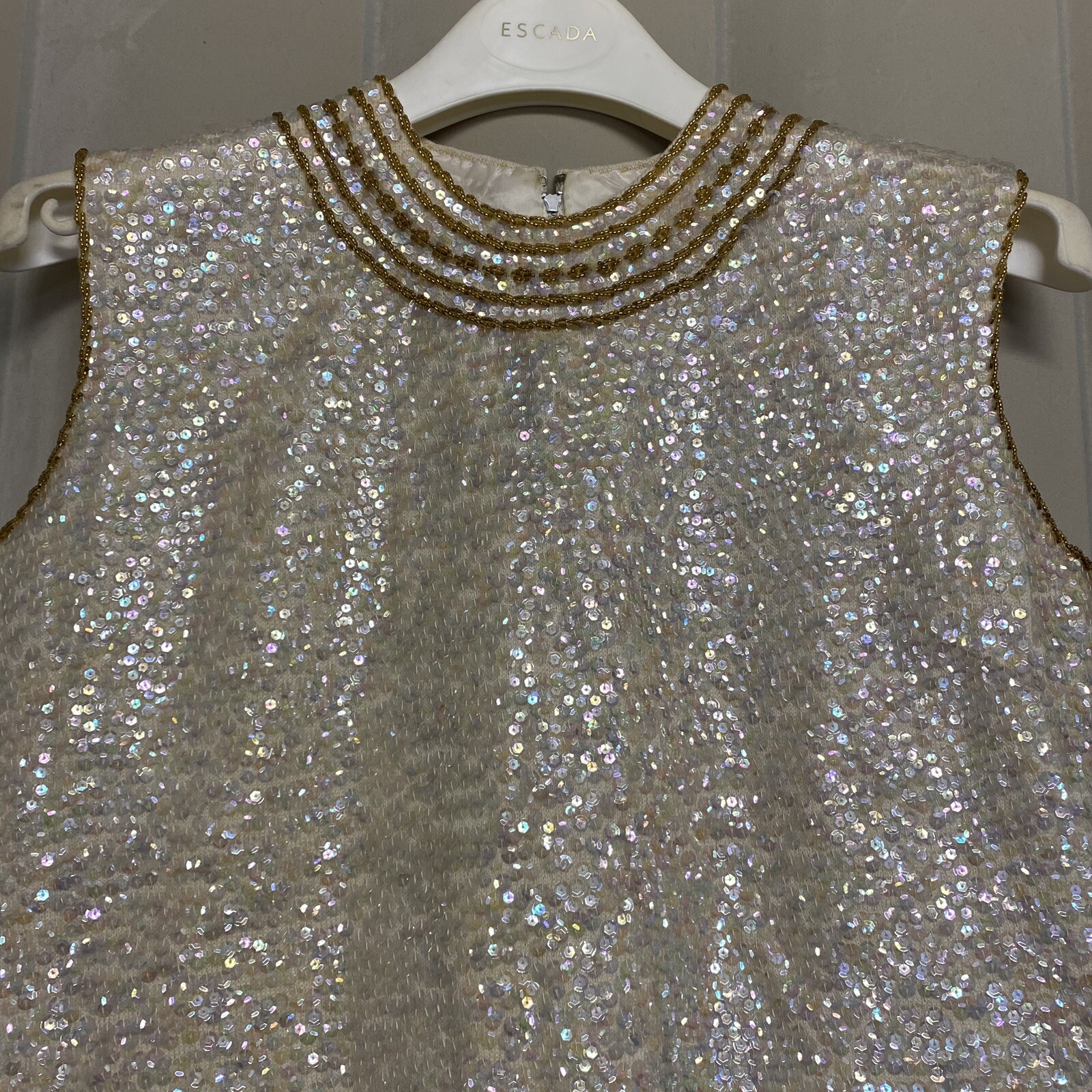 Vintage Sweater Bee By Banff Women’s Top Size 14 100% Wool Sequin Beaded NWOT