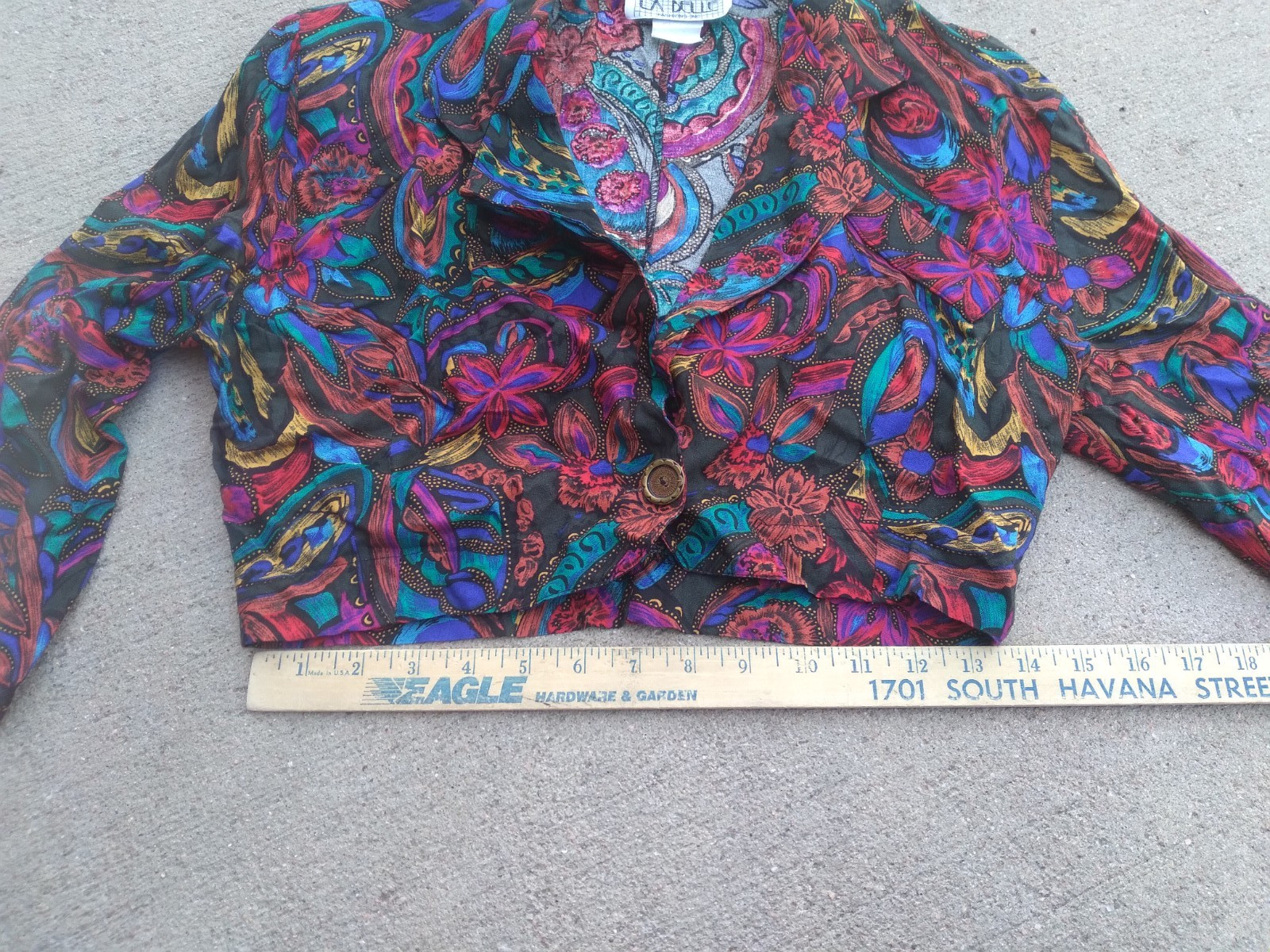 Vintage La Belle Fashions Top Women’s Small Crop Top Long Sleeve 90s Style