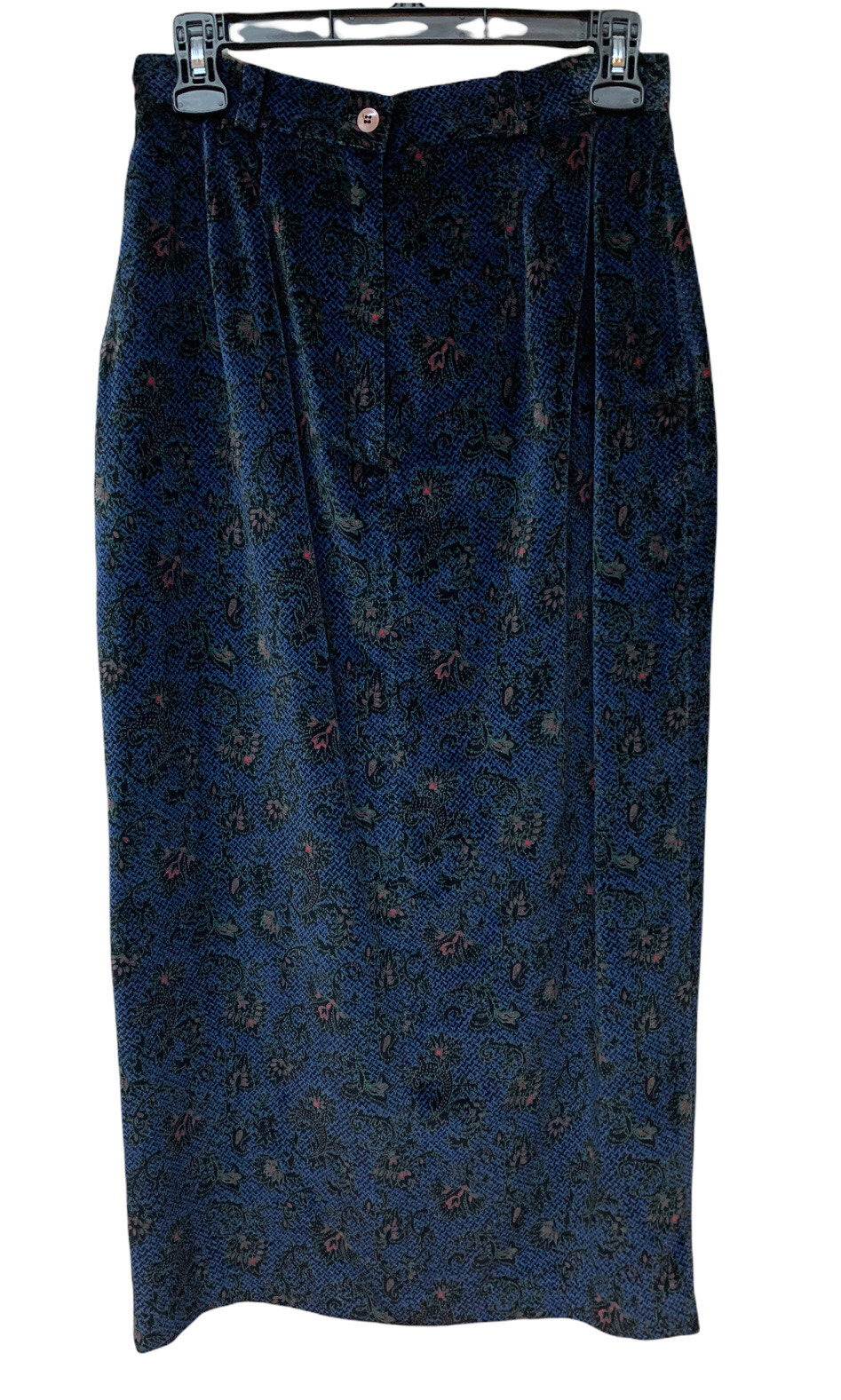 Vintage Breeches Long Modest Pencil Skirt Crushed Velvet Women’s 27″ Made USA
