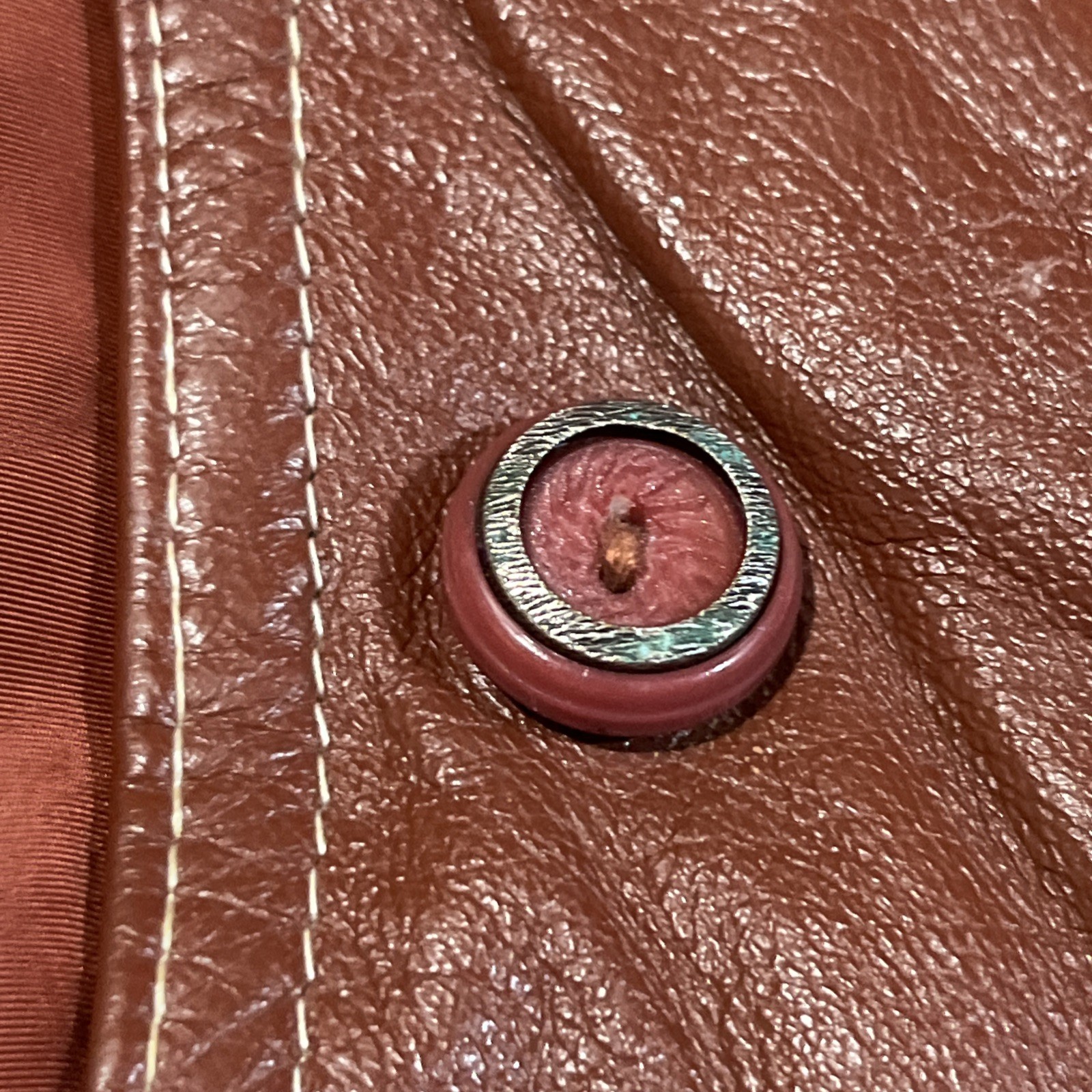 Woman’s Leather Coat Cognac Boho Mod Groovy Disco 70s Style Glam See Measurement
