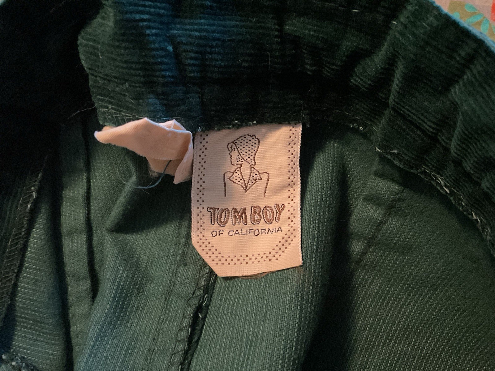 VTG 70’s Tom Boy Of California Emerald Green Pleated Corduroy Skirt M