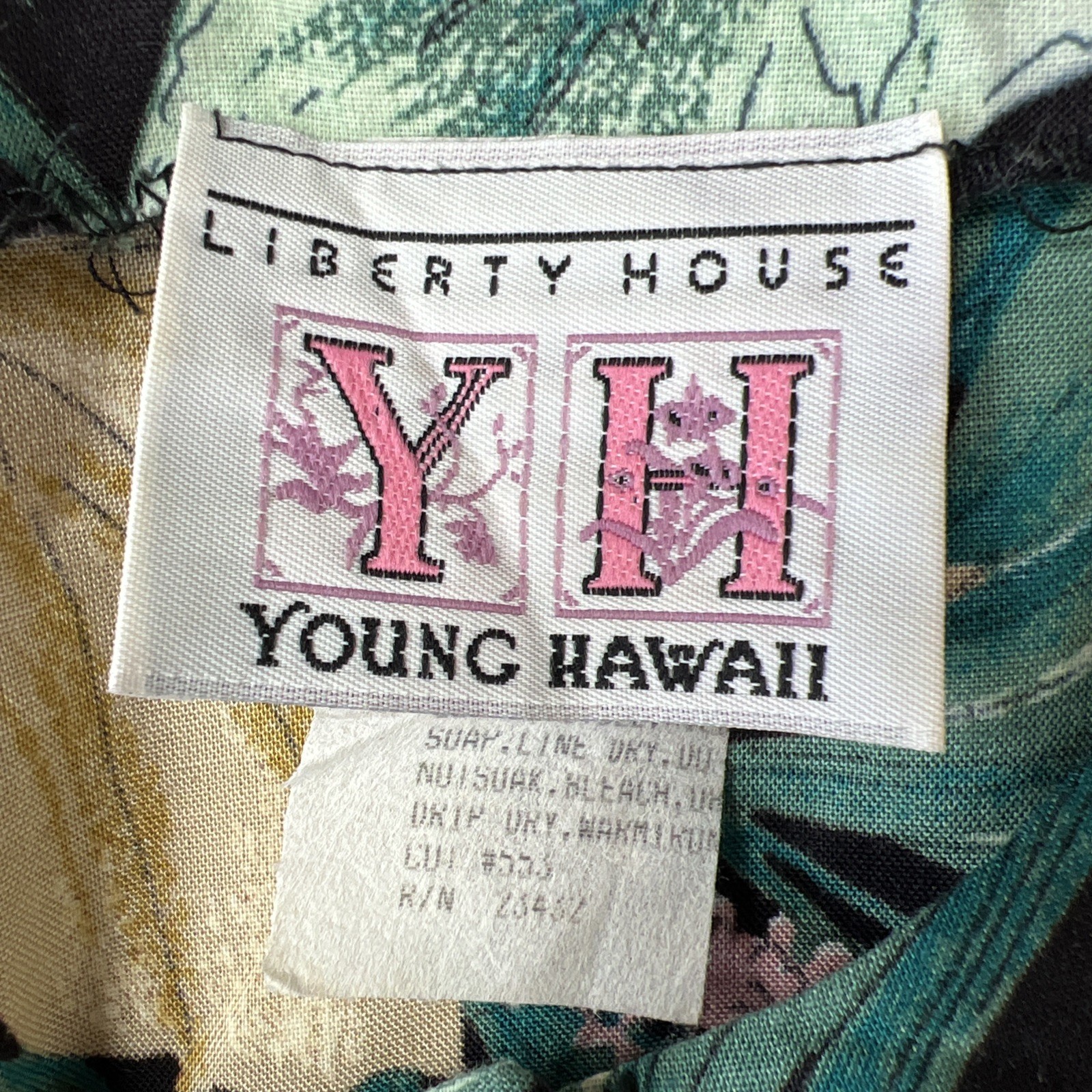 Vintage Liberty House Young Hawaii Floral Sleeveless Midi Dress Size Small Rayon