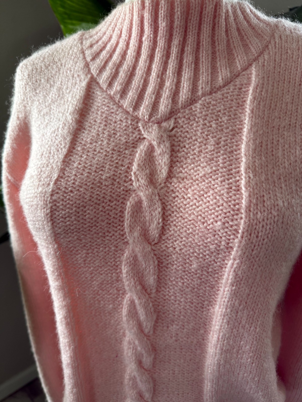 Vintage 1970s–80s Yarnworks Pink High Neck Sweater – Size S