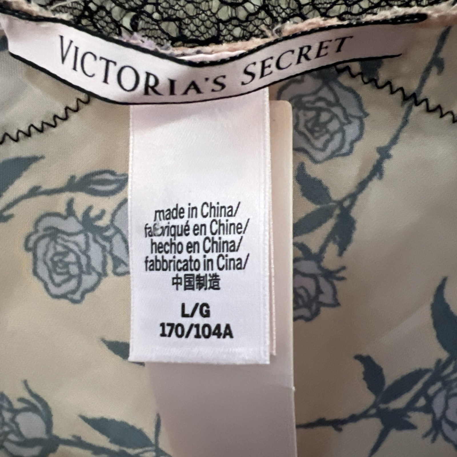 Victoria’s Secret Satin Slip Dress Chemise L Pink Purple Rose Black Lace Trim VS