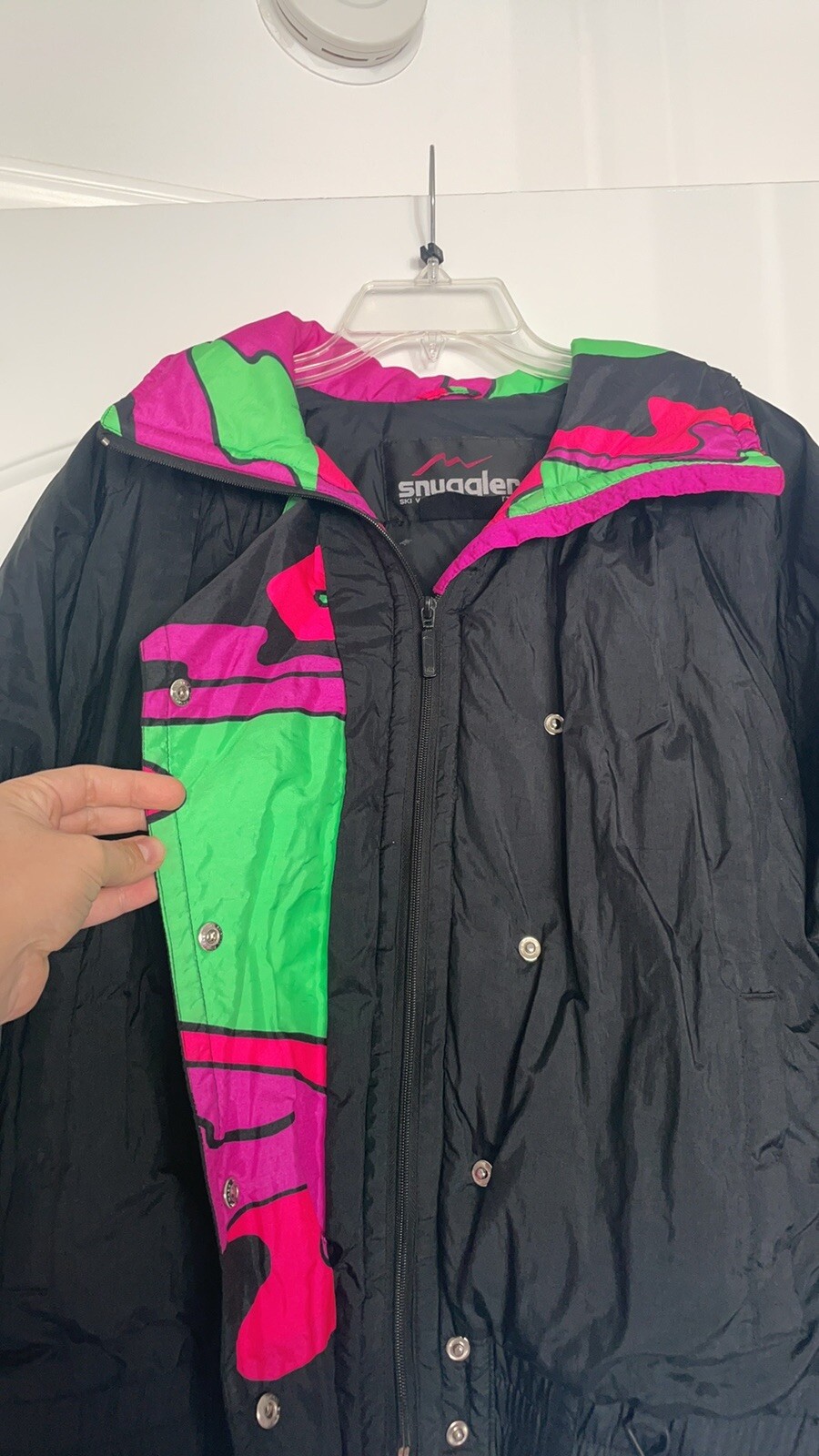Vintage 1980’s Snuggler Seattle Fantasy Neon Ski Jacket Women’s Sz M Snow