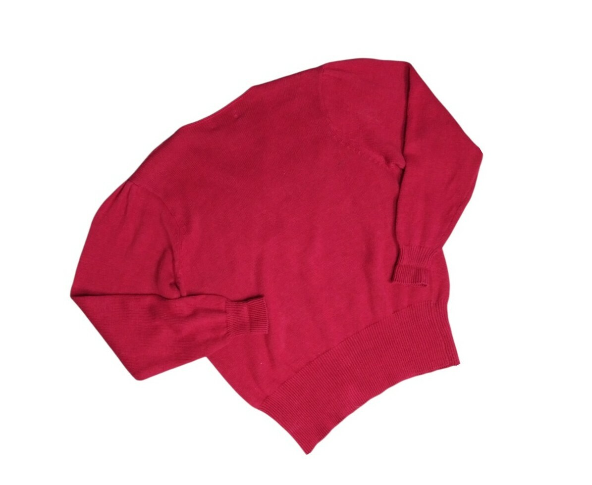 VINTAGE Cervelle Red Knit Beaded Sweater Woman’s Size M