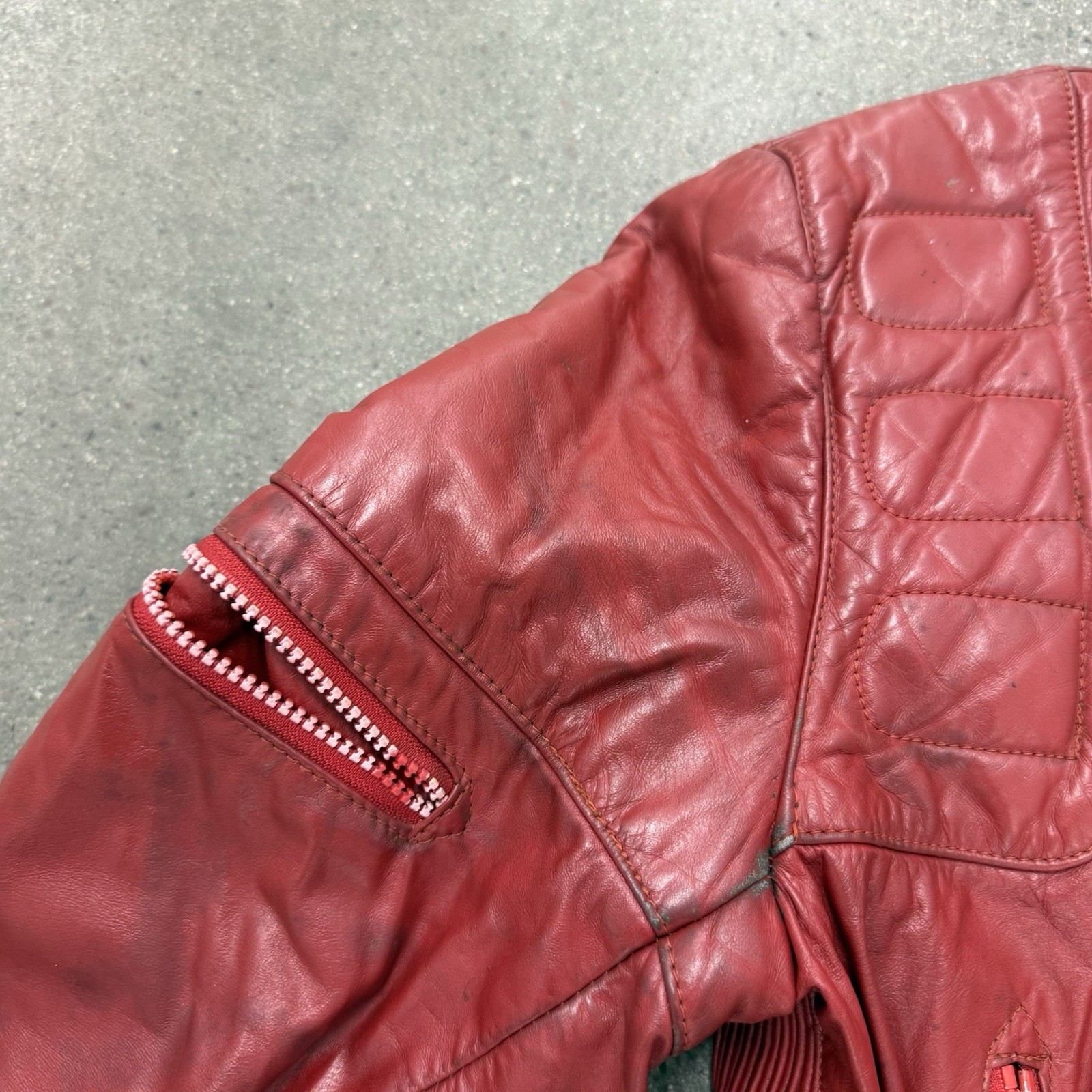 Vintage Leather Jacket Wilsons Red Leather Size 40