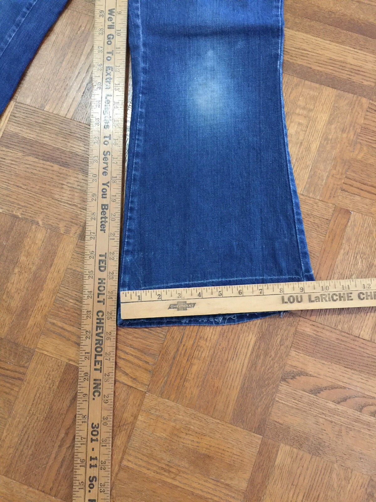 Vintage Sears Low Rise Hip Hugger Jeans 70’s Bell Bottoms Sears Roebuck Co