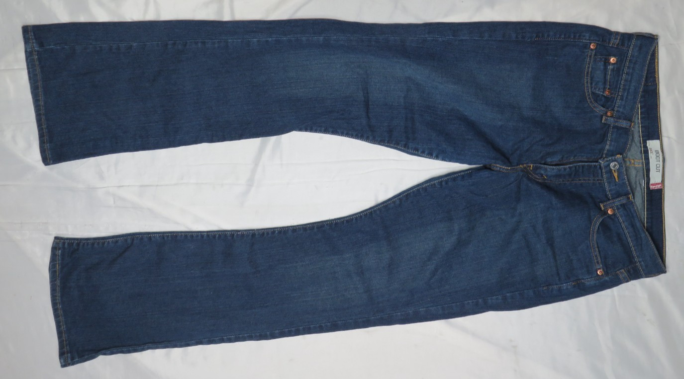 LEVIS BLUE JEAN WOMEN 12M (37X33) 515 BOOT CUT STRETCH COTTON DENIM VINTAGE 2006