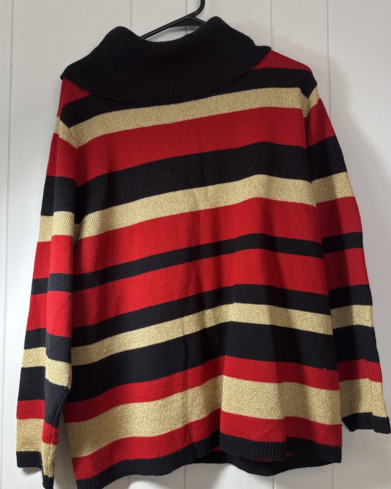 Vintage 1990’s Fashion Bug Acrylic Blend Metallic Cowl Neck Sweater 22/24 V6