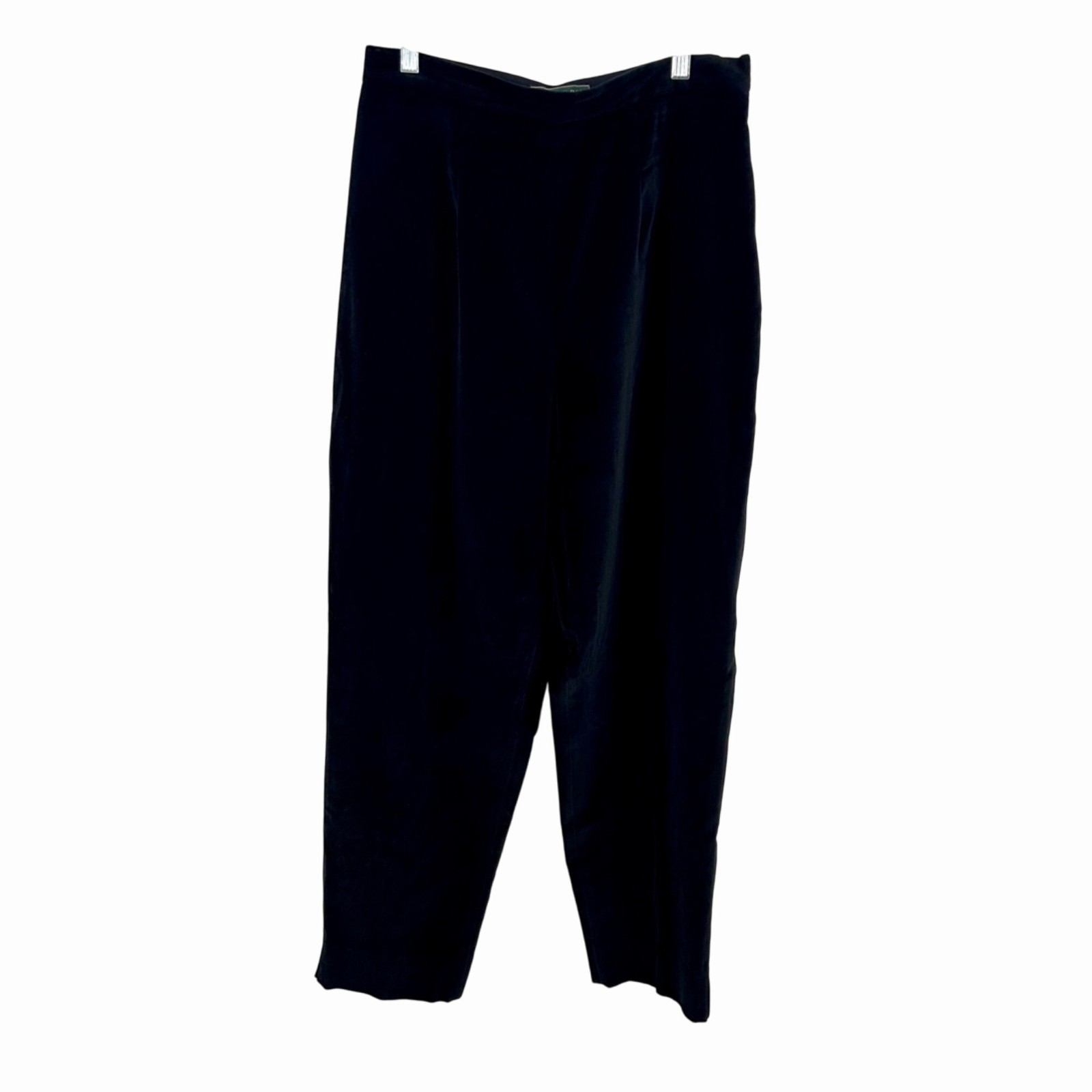 VINTAGE EMBASSY ROW SPORTSWEAR BLACK VELVET FORMAL HIGH WAIST PANTS – 12 HOLIDAY