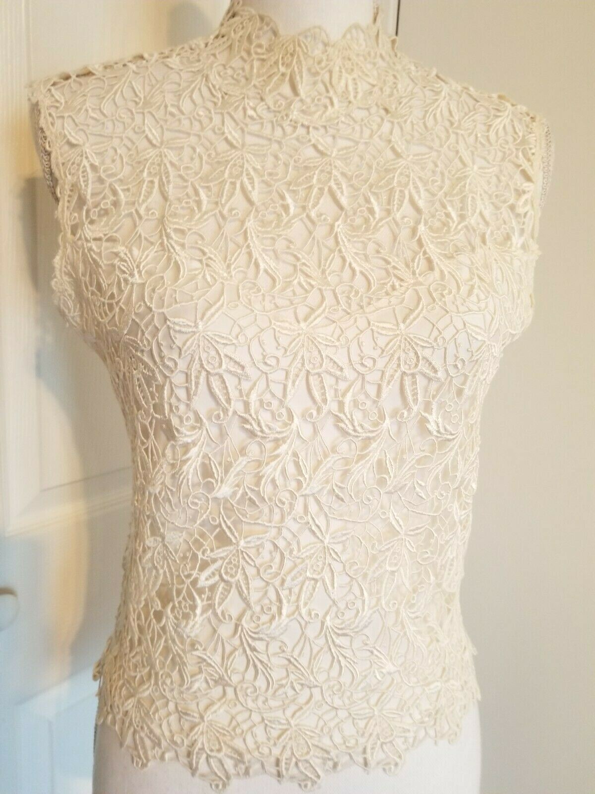 JONQUIL by DIANE SAMANDI Neiman-Marcus „BRIDAL” Ivory lingerie lace top size S