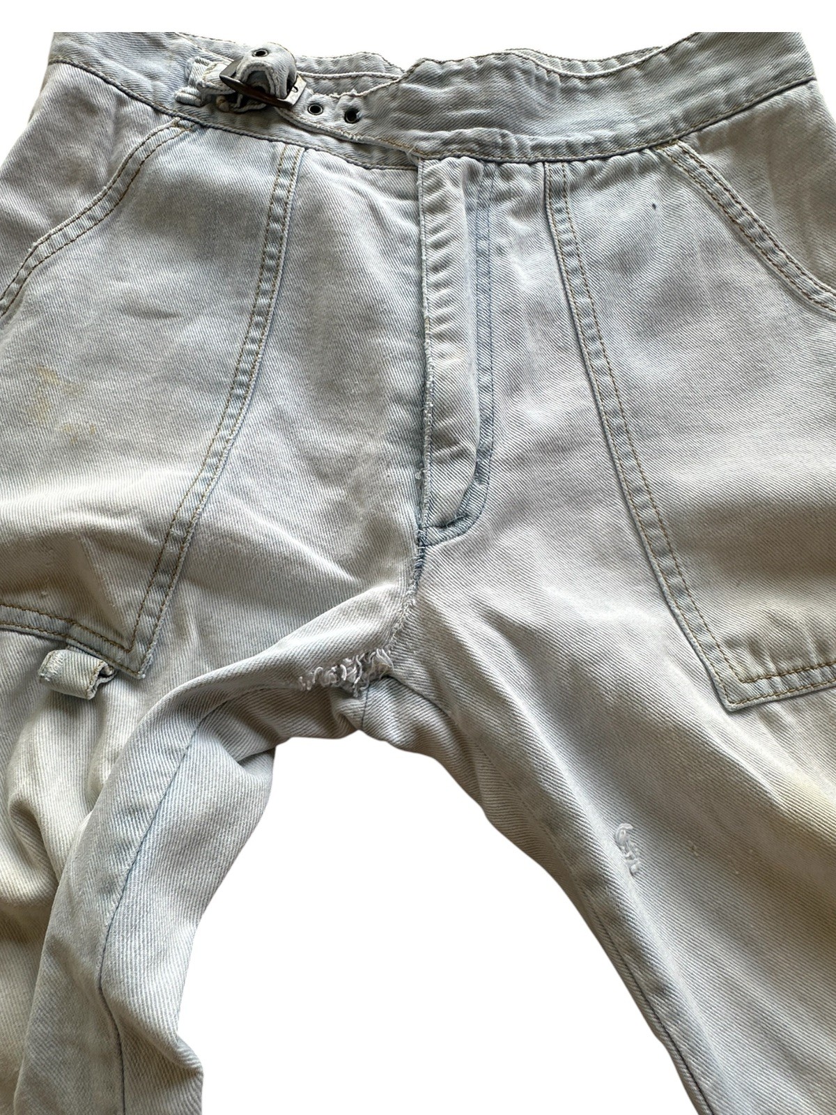 1970s Faded Glory Light Wash Bell Bottoms as is 28×29