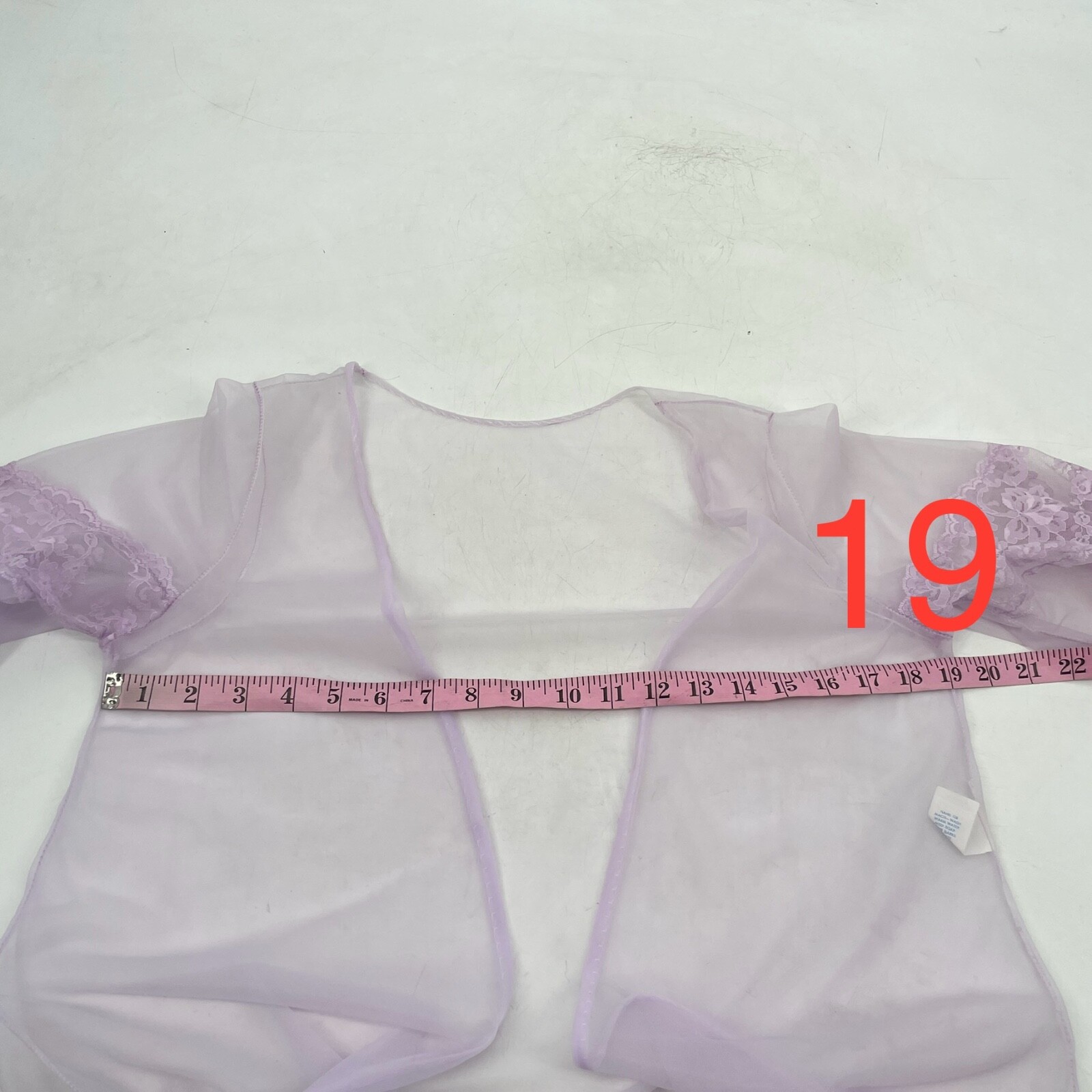 VTG size S/M Lace/Chiffon Long Nightgown robe open front 100% Nylon lilac 1960s