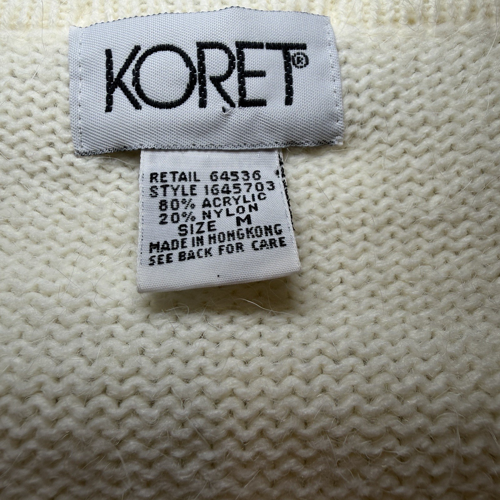 VTG Koret cardigan sweater with a floral and fair isle pattern with sz M