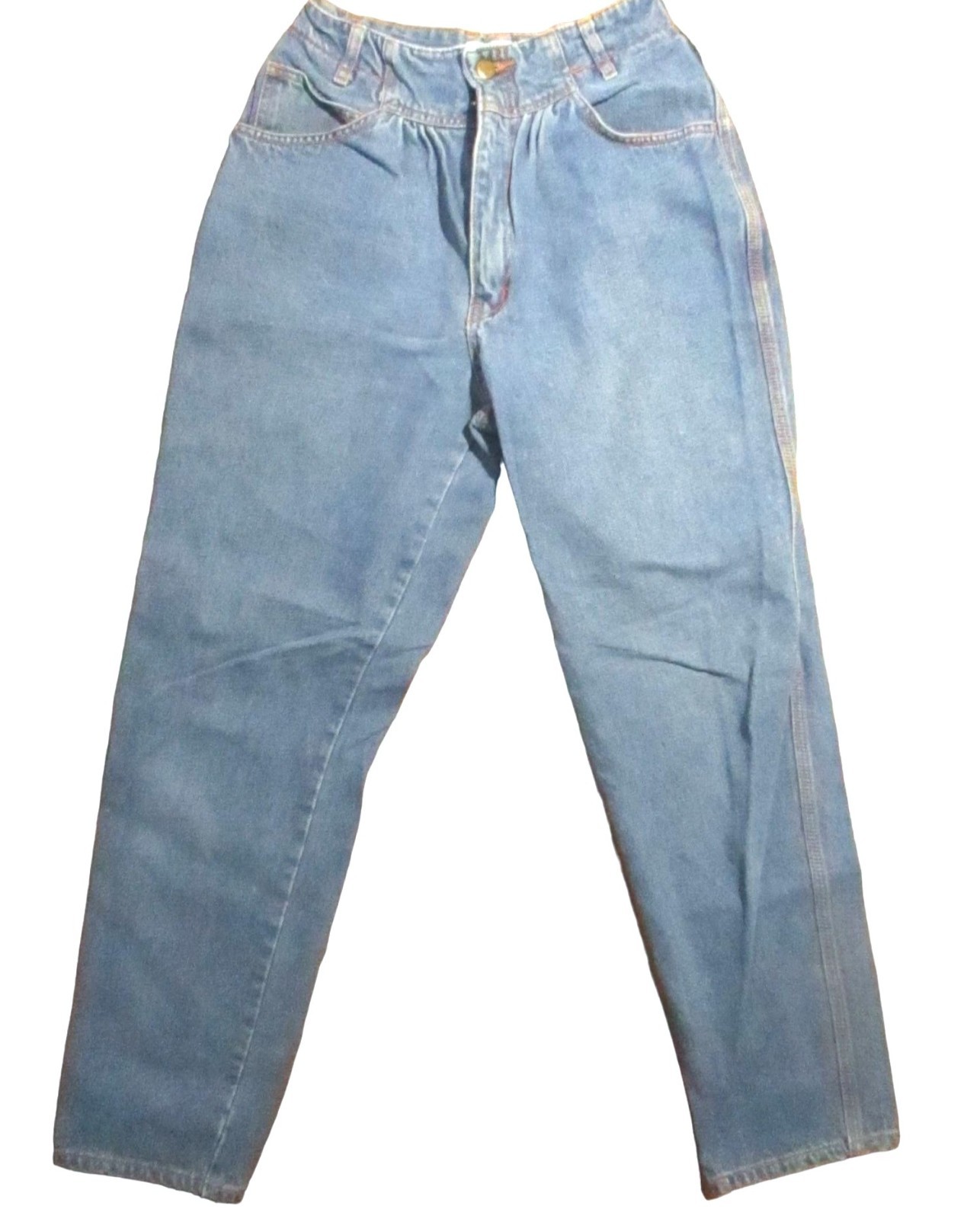 High Waist Raw Denim 9/10 True Vintage Jeans 25×28 1980’s Boho Hippy Brandon