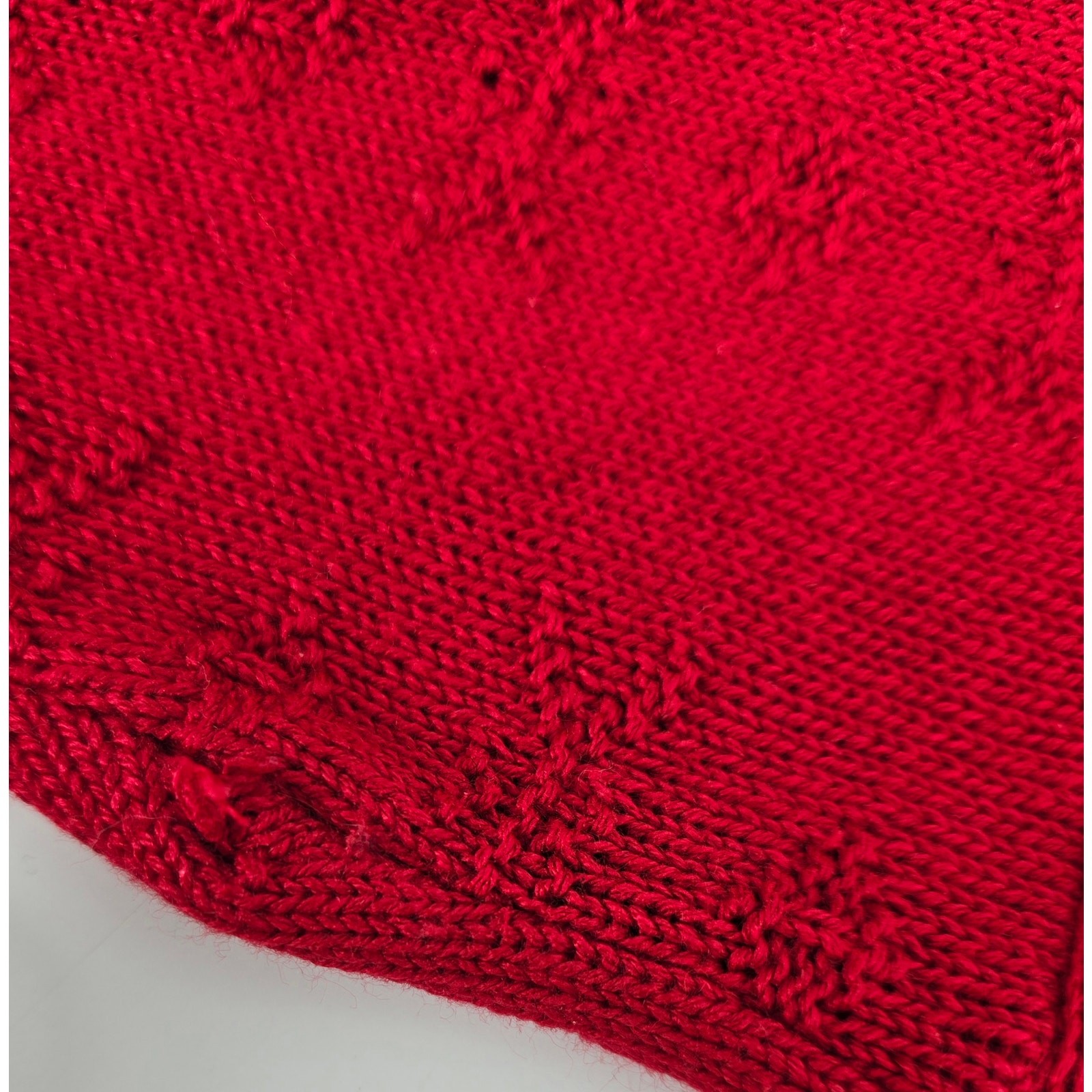 Vintage 80’s Kenneth Too Red Snowflake Christmas Knit Sweater USA Small