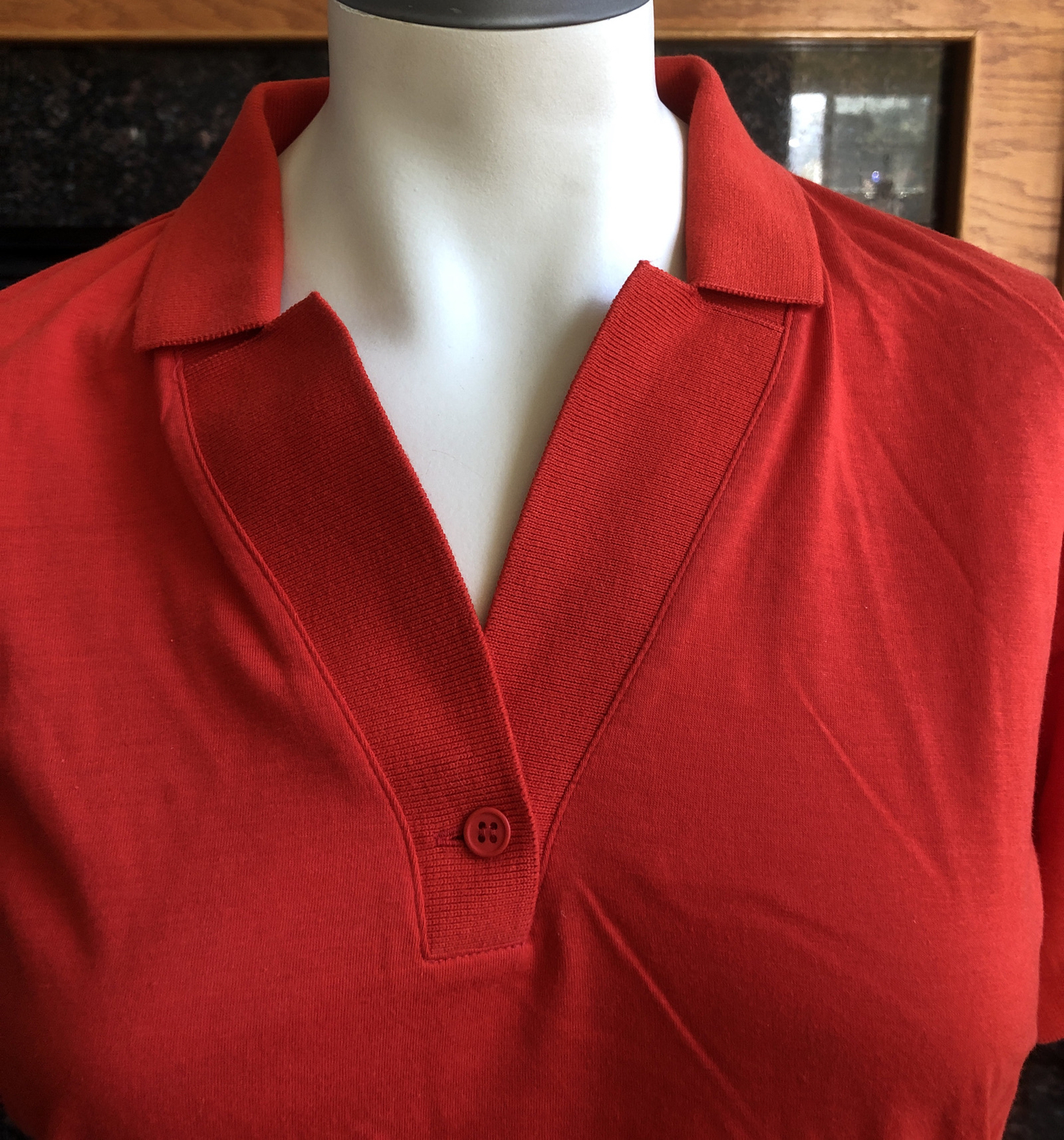 Vtg NWOT David Smith Women’s Sz Small Golf Polo Red Short Sleeve Shirt