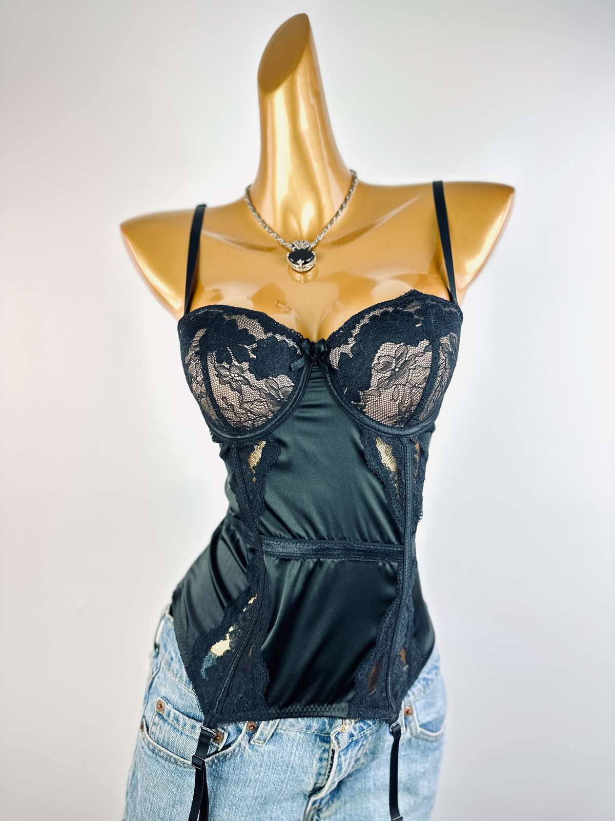 Frederick’s of Hollywood goth bustier corset top lingerie