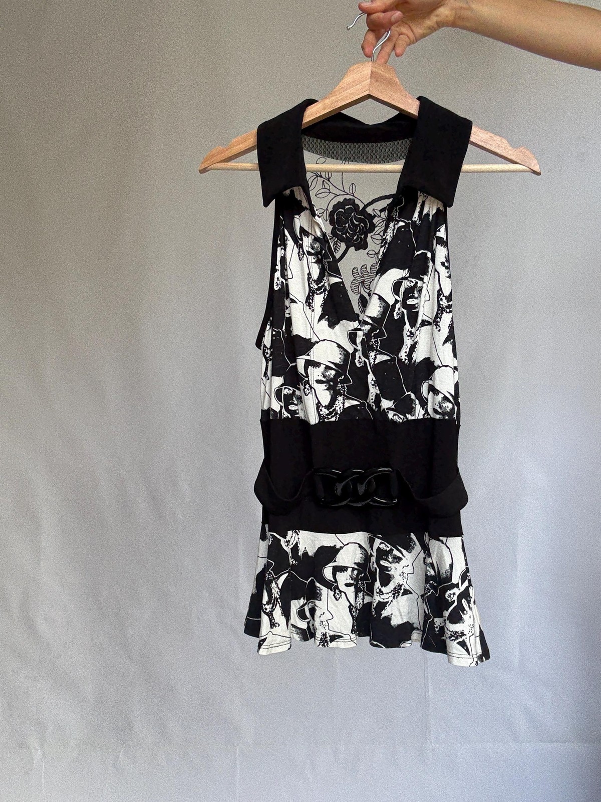 Vintage Joseph Ribkoff Tunic Top, Graphic Pop Art Print Mini Dress, L