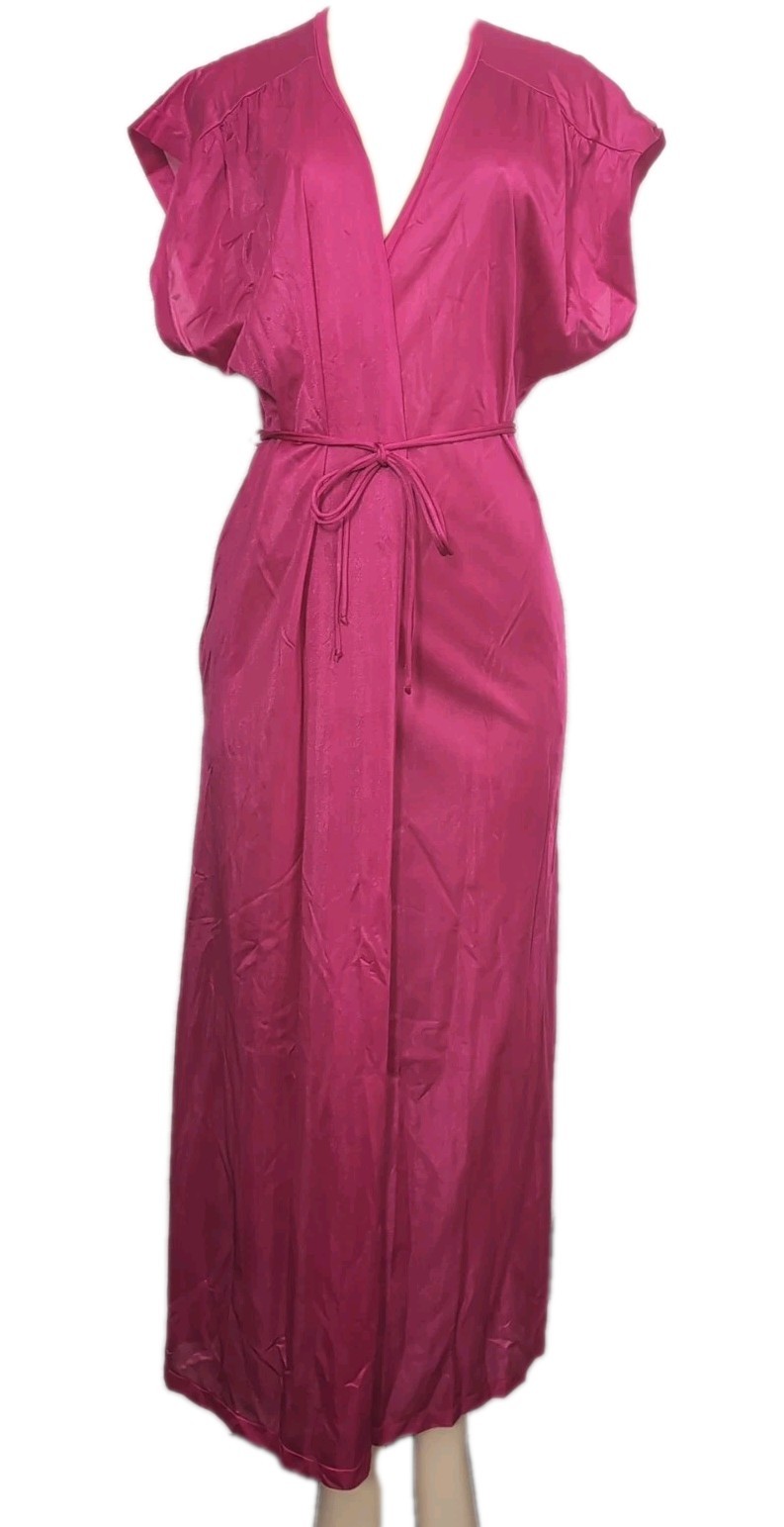 Vintage Berkleigh Juniors Fuchsia Pink Nylon Robe Small