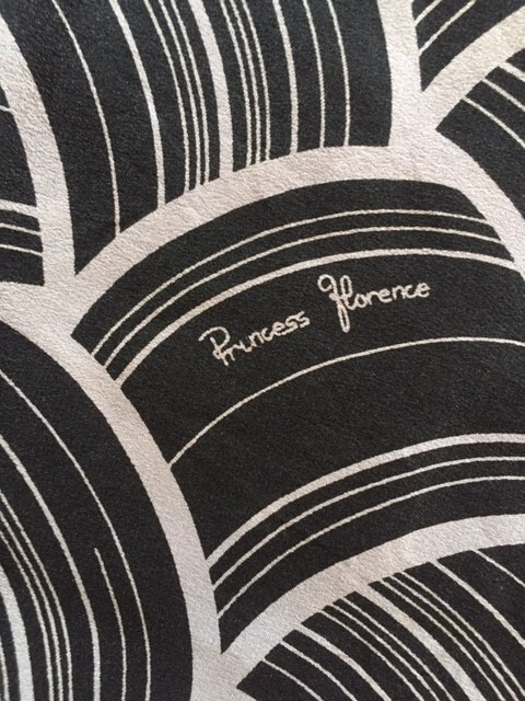 Three pieces, 100% silk, vintage 1972, Princess Florence logo set