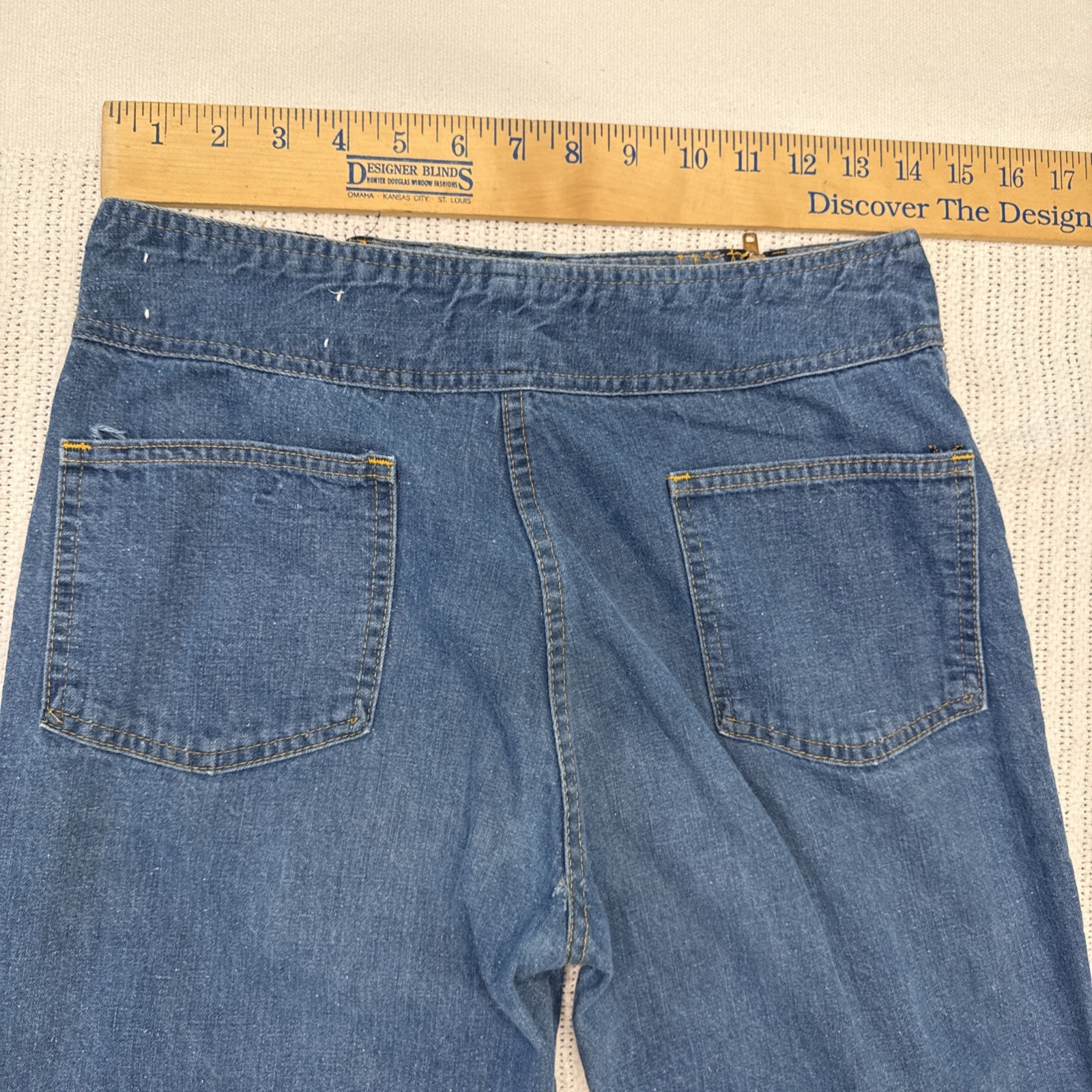 Vintage 70s Rappers Flared Bell Bottom Denim Jeans Women’s 28 X30 Medium