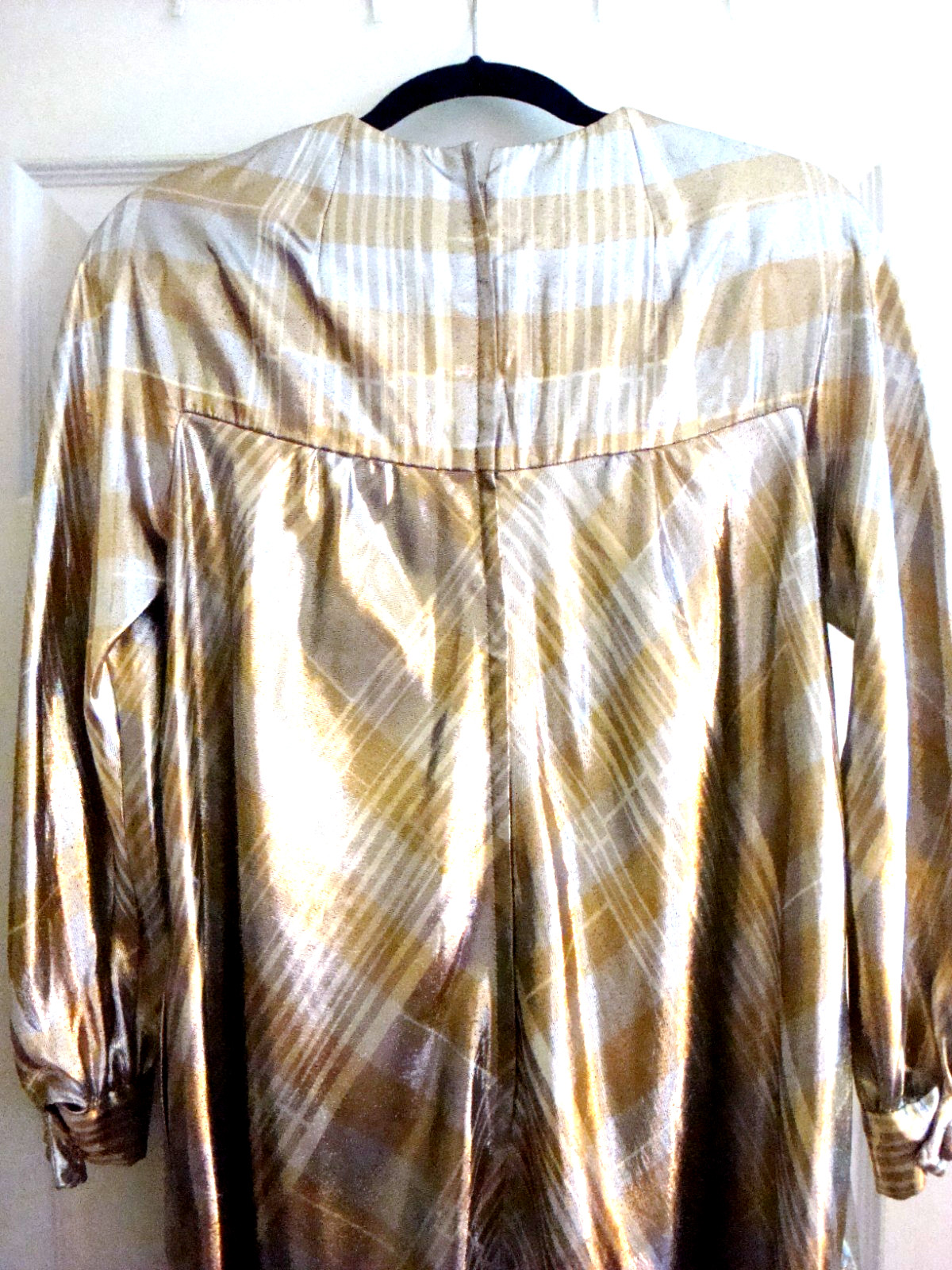 Vintage Modern Couture Original Gold and Silver Metallic Mini Dress