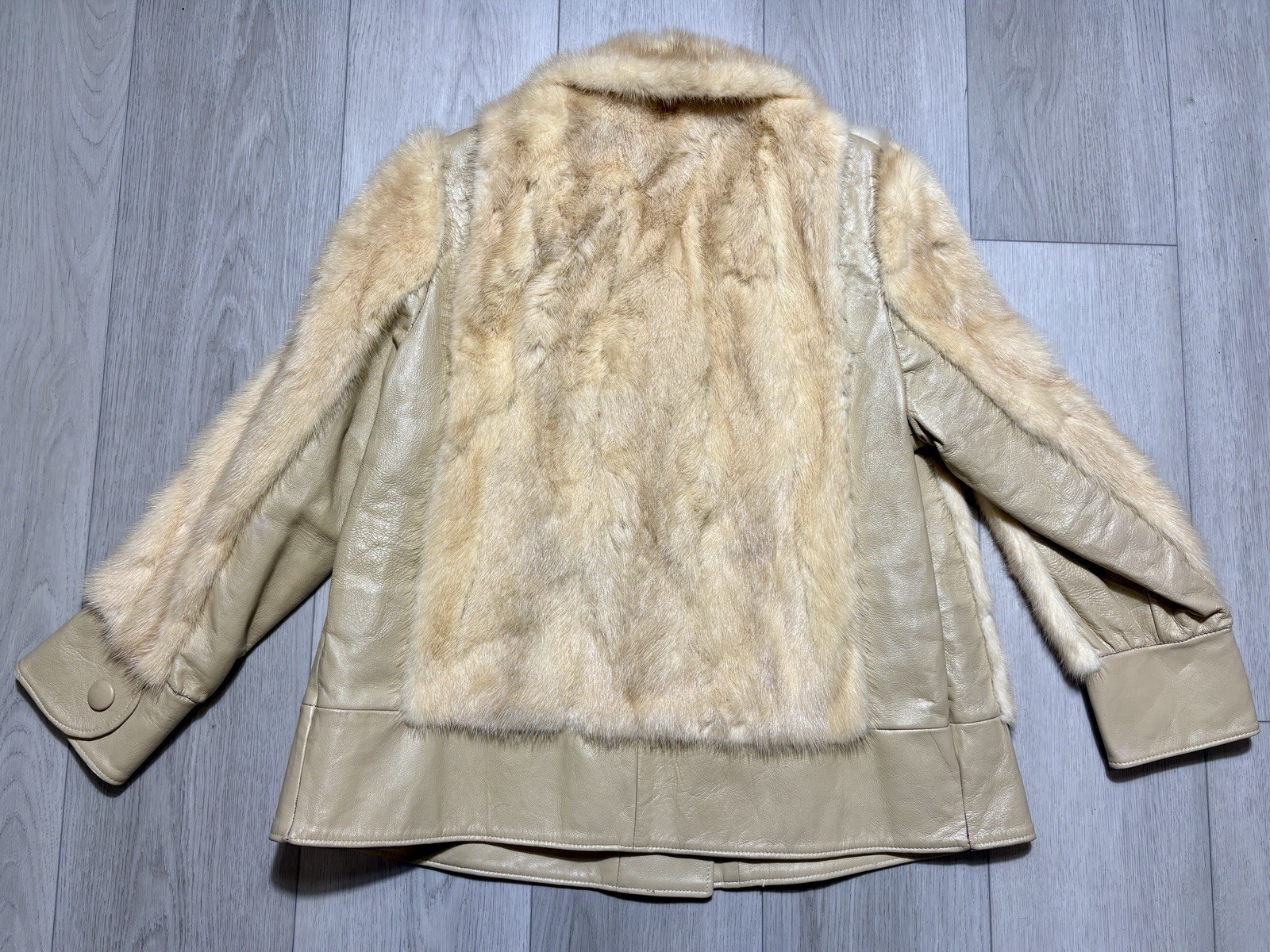VTG 1960s Maurie Gaull Furs Boston Genuine Fur Leather Trim Coat Women’s Large