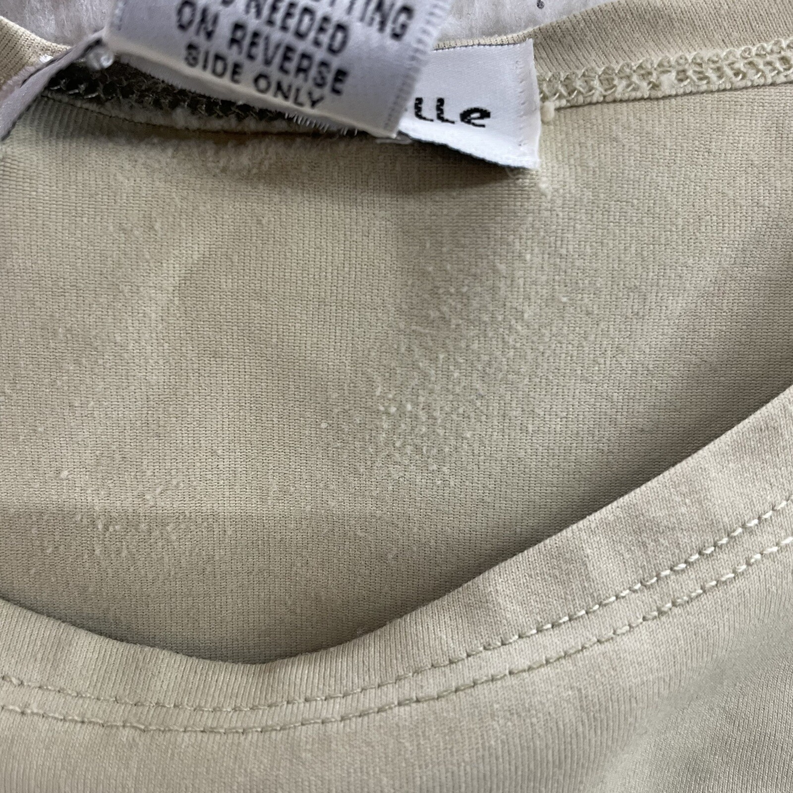 Y2K Vintage Sleevless Top M L Nude Tan Beige Slinky Stretch Basic Minimalist