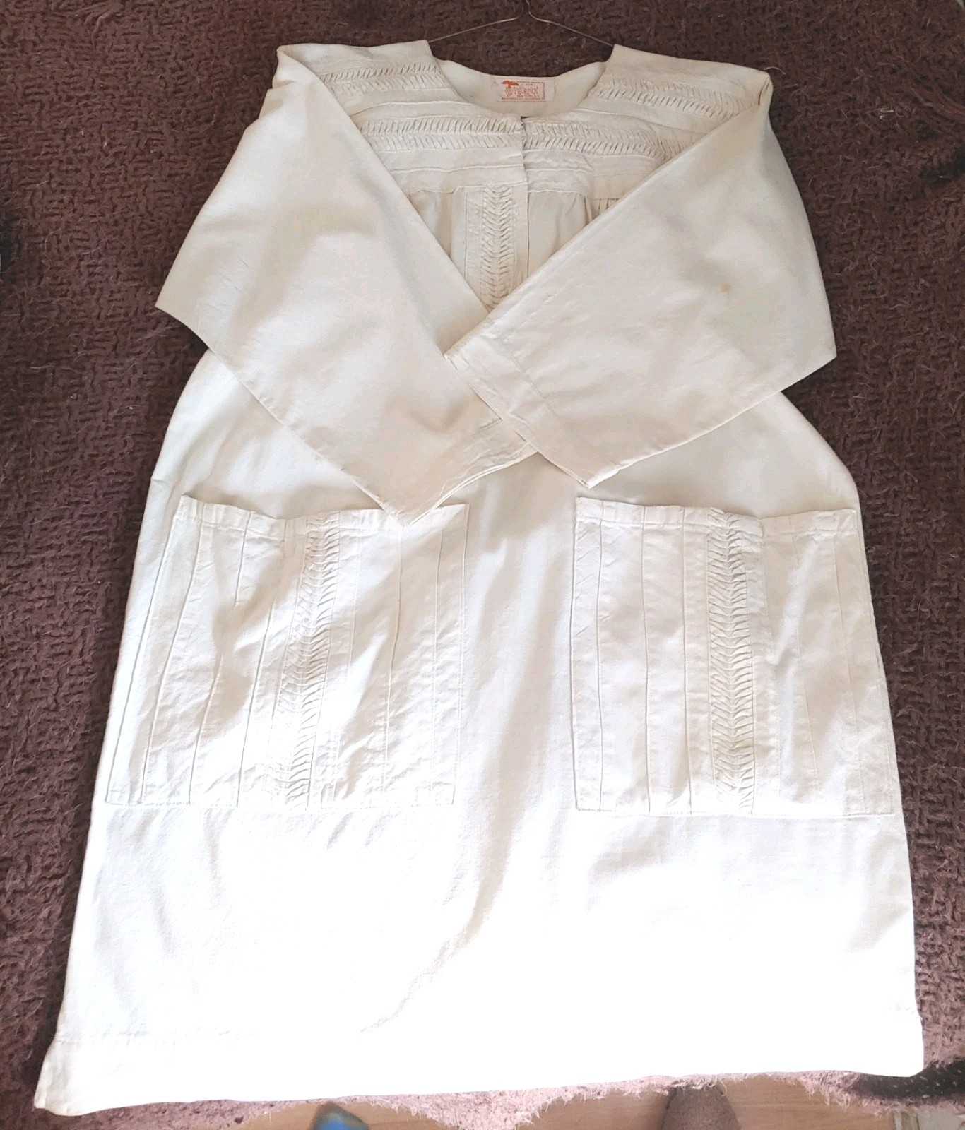1960s Phoenix NY Label Cotton Tunic Dress Made In Mexico Sz 6/8