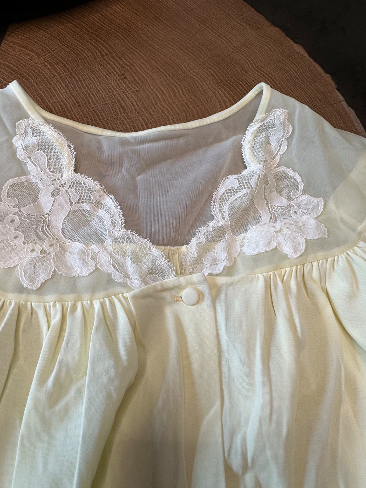 Vintage Carson Pirie Scott & Co 2 Pc NIGHTGOWN ROBE Lingerie Set LACE TWEE L