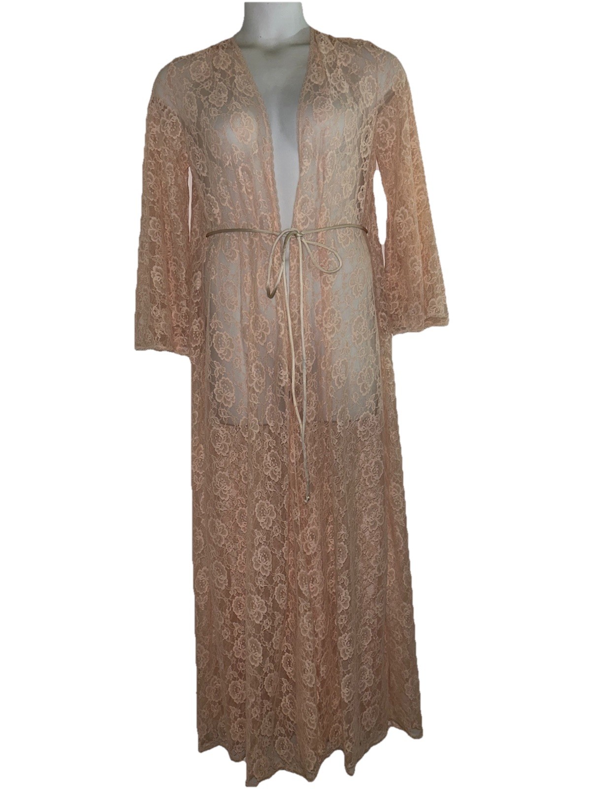 Vintage Glydons Lace Robe Size Medium
