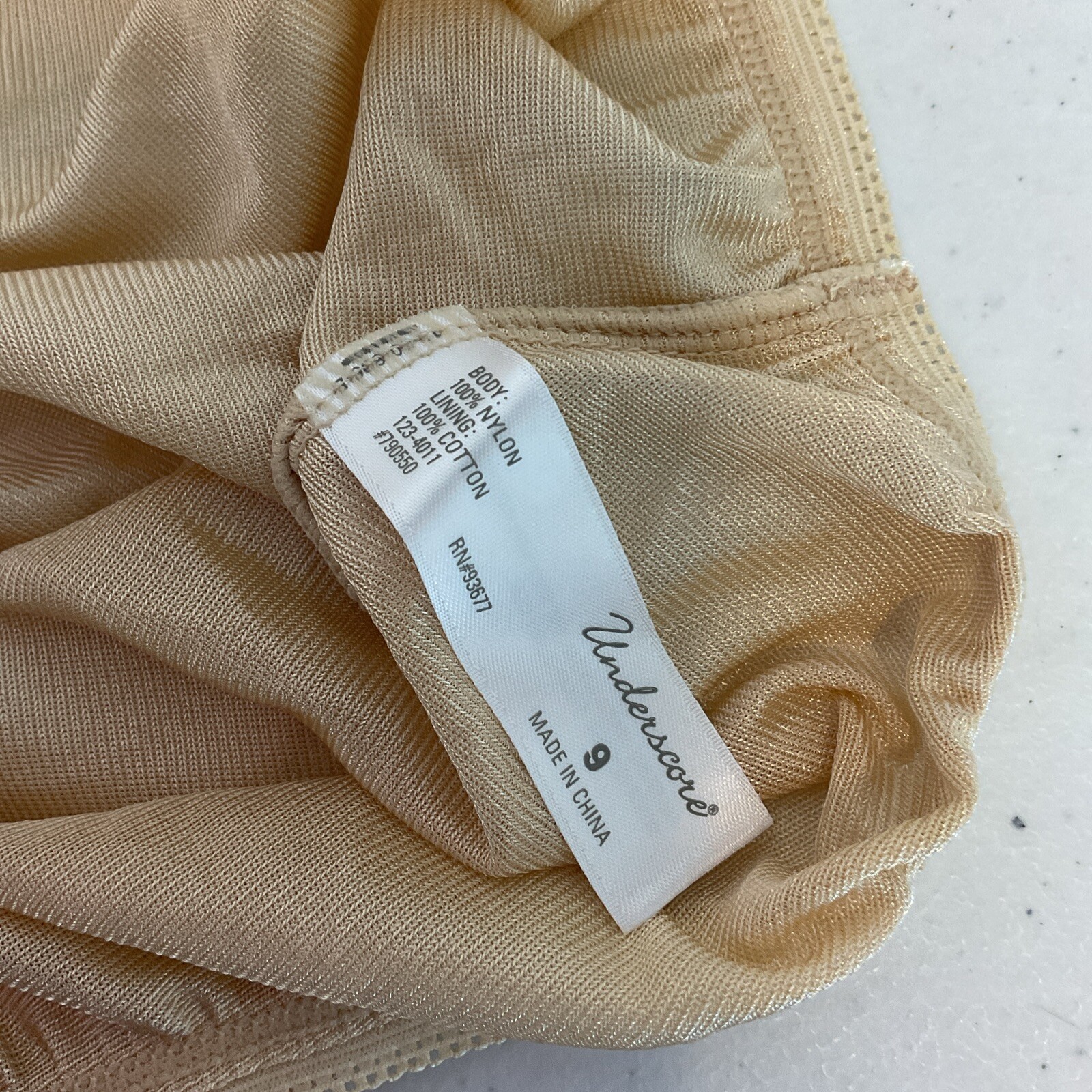 Silky Nylon Sissy Panty Slippery 9/XXL Beige Mushroom Brief Granny Underscore