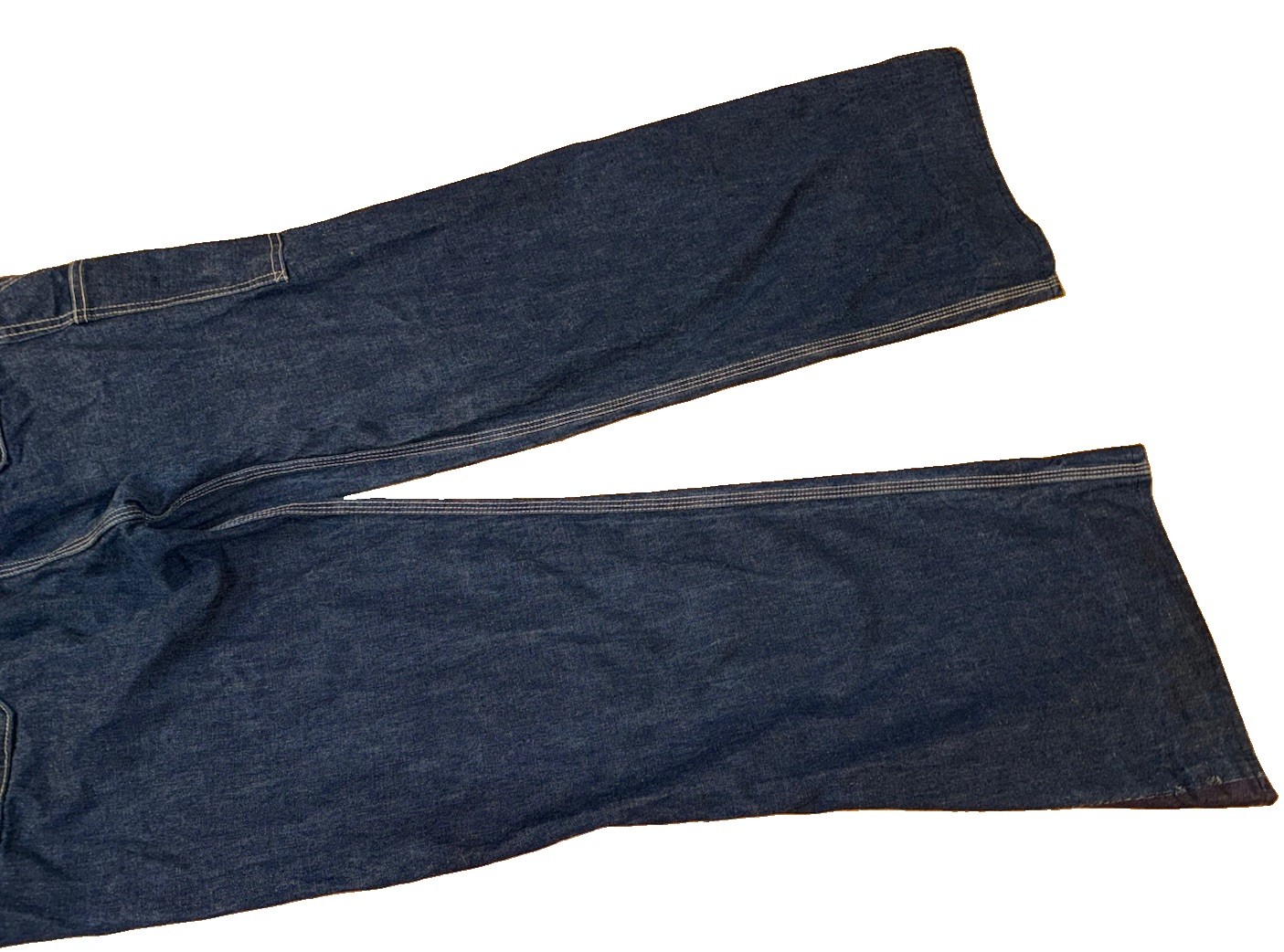 Vintage 1950s 50s Denim Overalls Custom 70s Flare Bell Bottom OOAK Jeans Sz 8