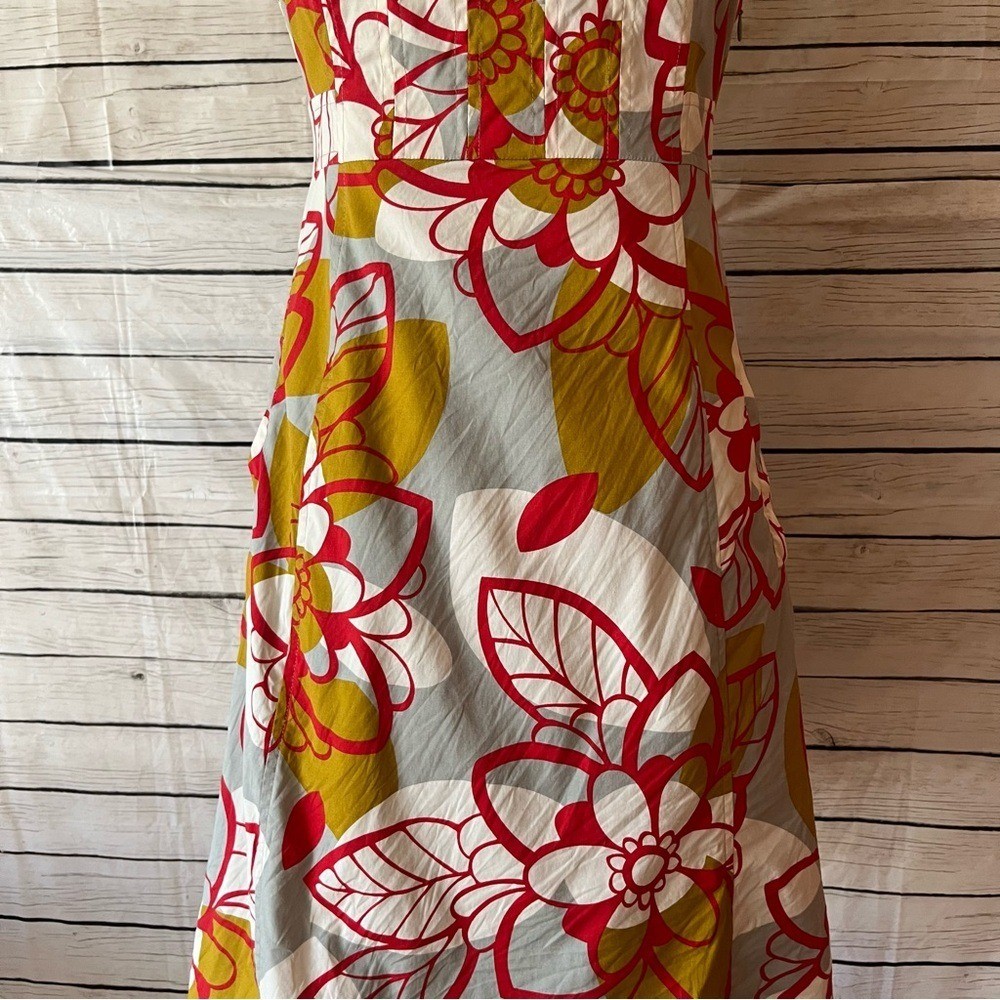 Anthropologie Maeve 70’s Vibrant Floral Midi Dress Size 4