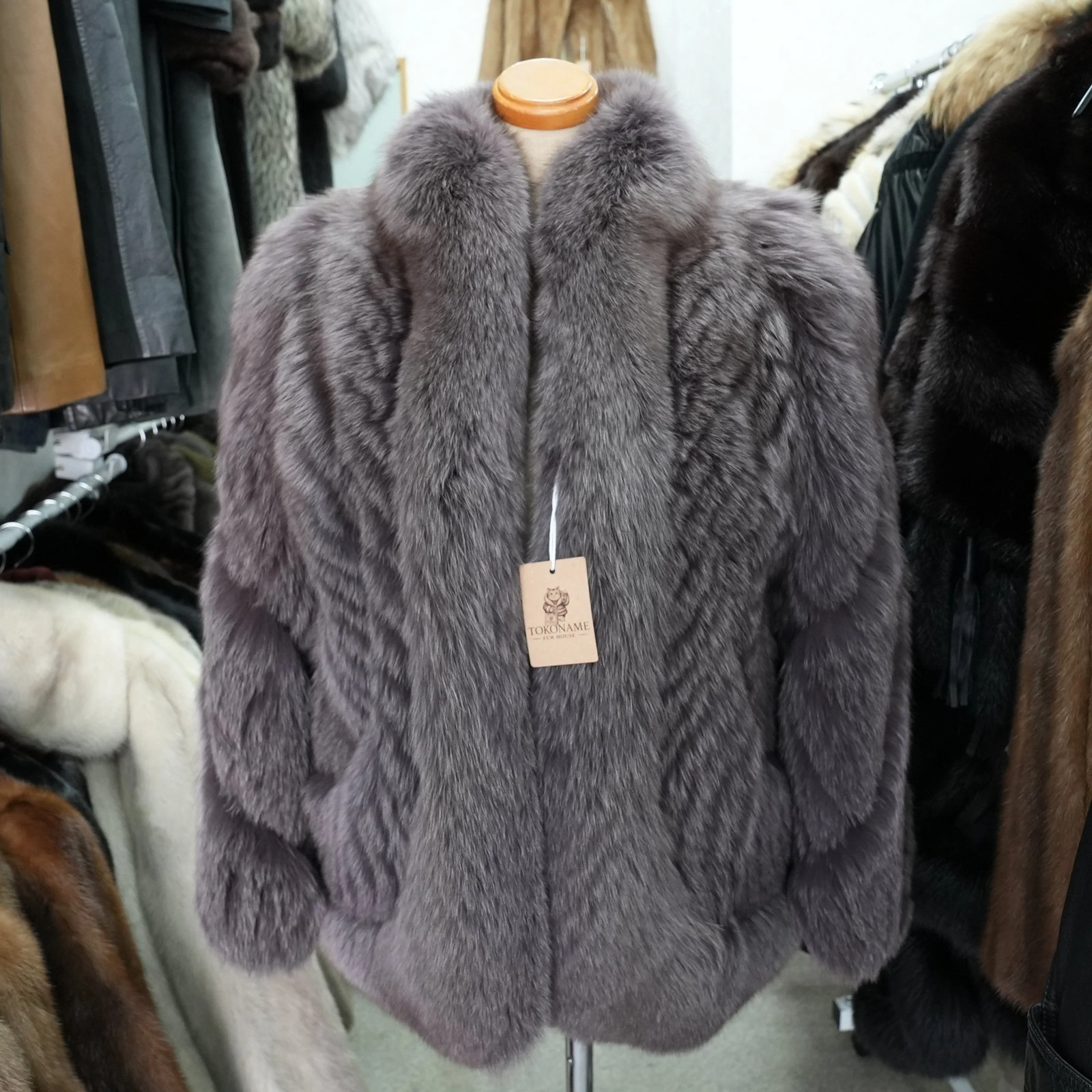 Amethyst Deyd Fox Fur Coat EMBA – Genuine Vintage Fur From Japan