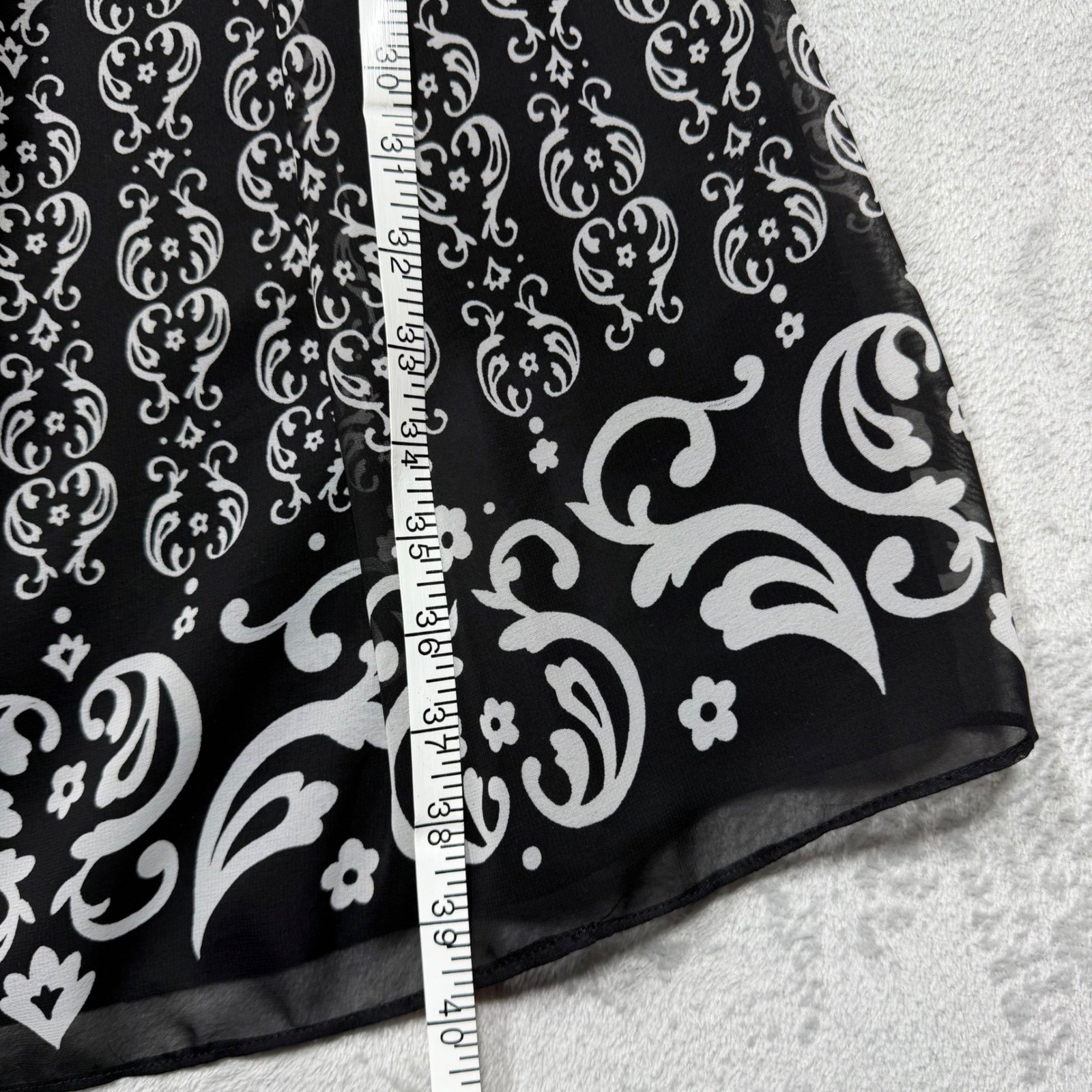 Vintage 90s Black White Dress Cardigan Set Studio I Petite 16P XL Dark Academia