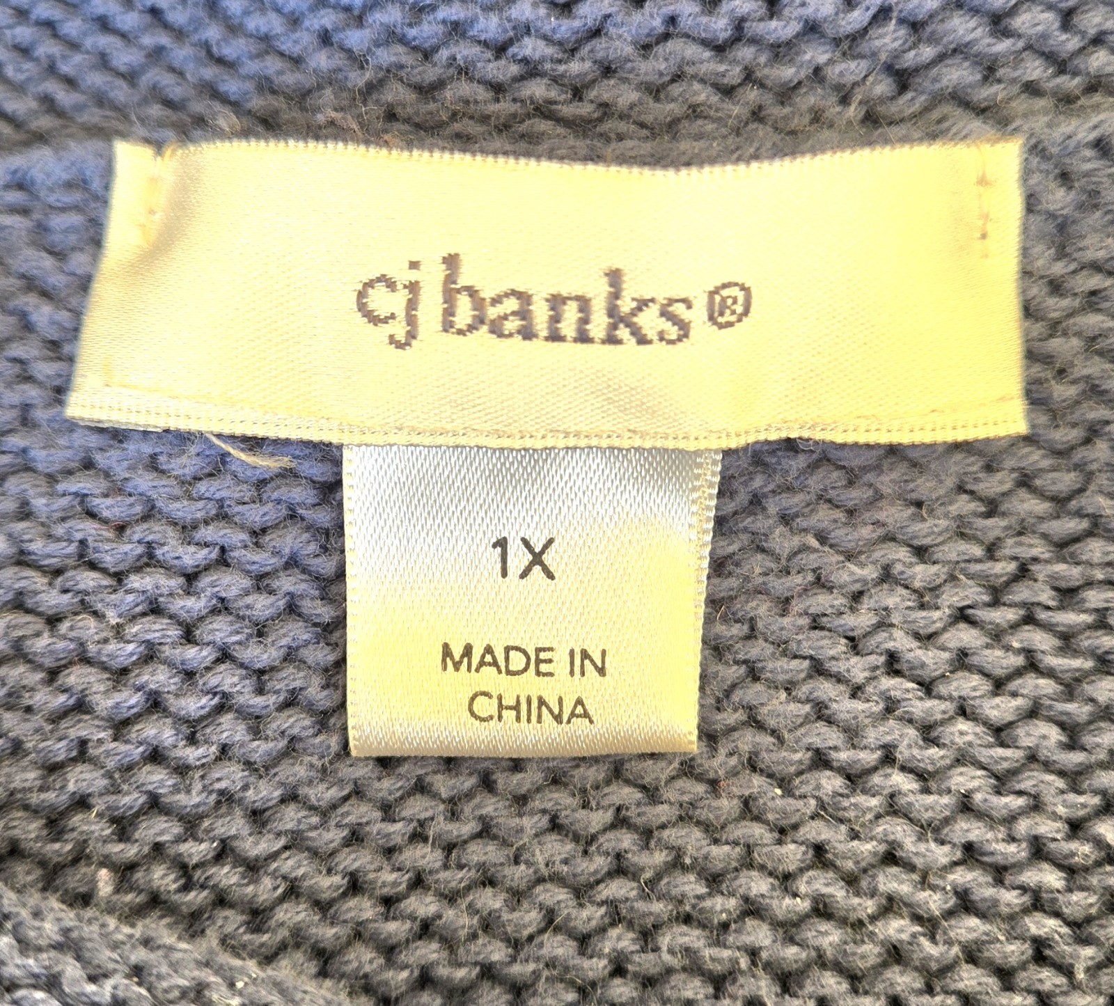 2000s CJ BANKS Periwinkle Sweater With Mock Neck Button Details Size 1X