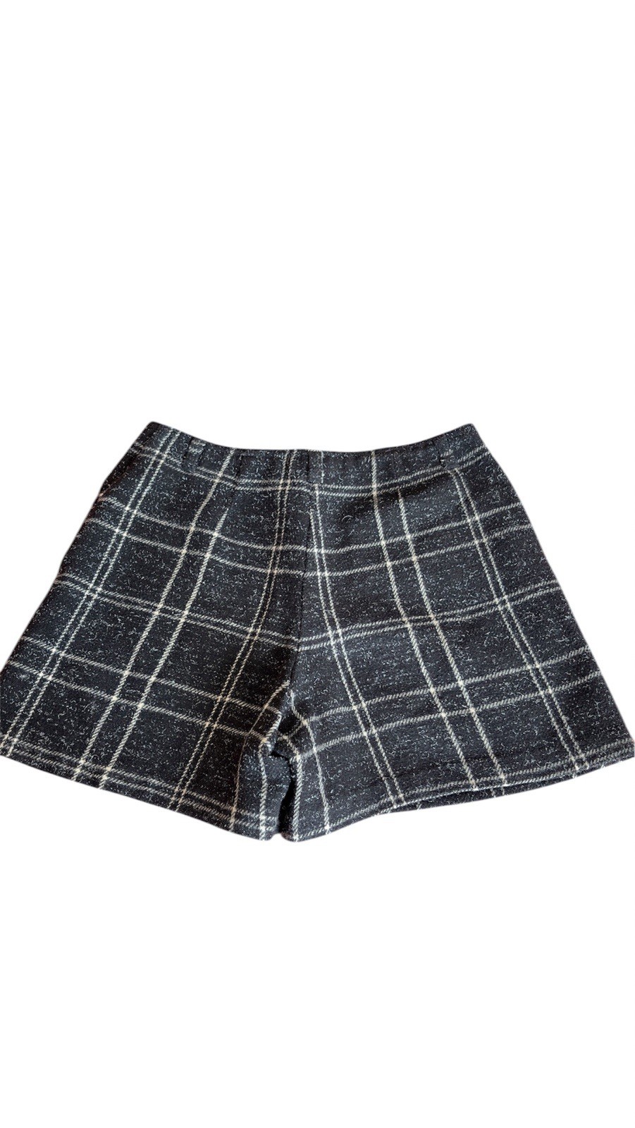 Vintage Esprit Wool Blend Plaid High Waist Shorts Made In USA Women’s 9/10 S M