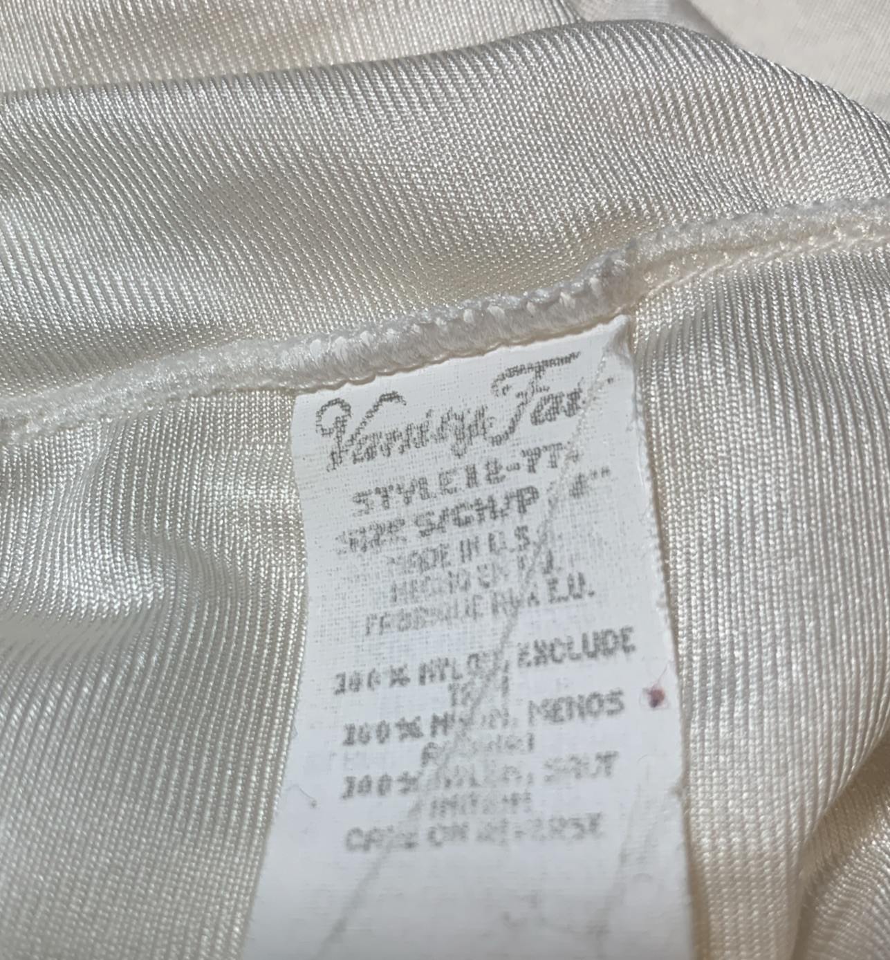Vintage Vanity Fair Women’s Ivory Nylon Laced PJ Pettipants Small
