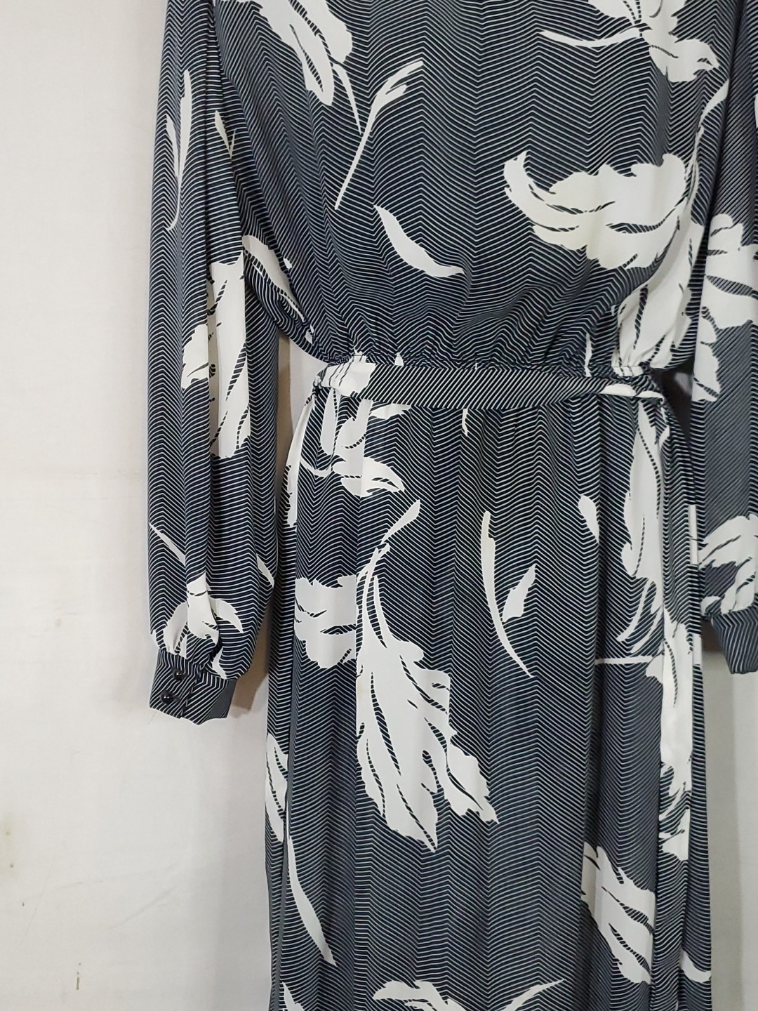 Vintage 70s/80’s Alexis Fashions Belted Dress Women’s Size 14 Long Sleeve Sheer