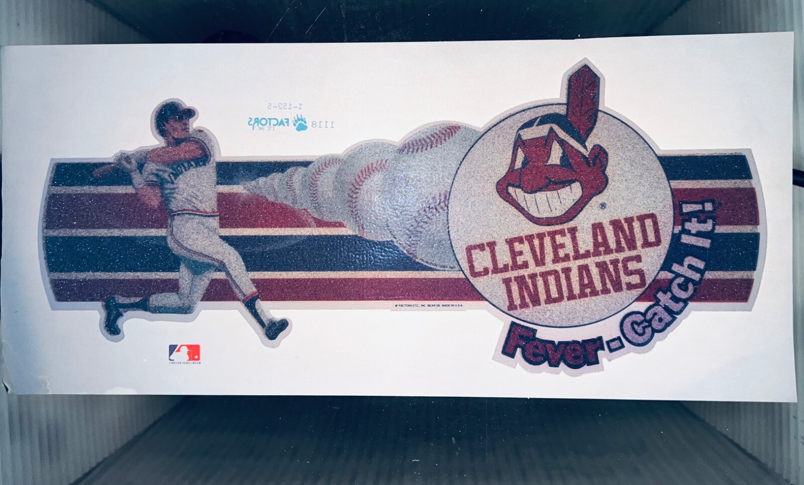 vTg Cleveland Indians Baseball MLB 80’s topps FEVER CATCH IT T-Shirt Iron On