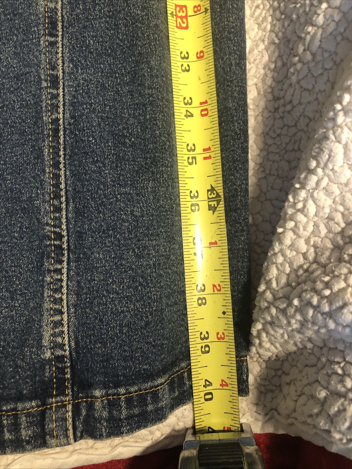 Vtg Bisou Bisou Y2K Maxi denim Jacket Coat dress duster sz Med 90s grunge