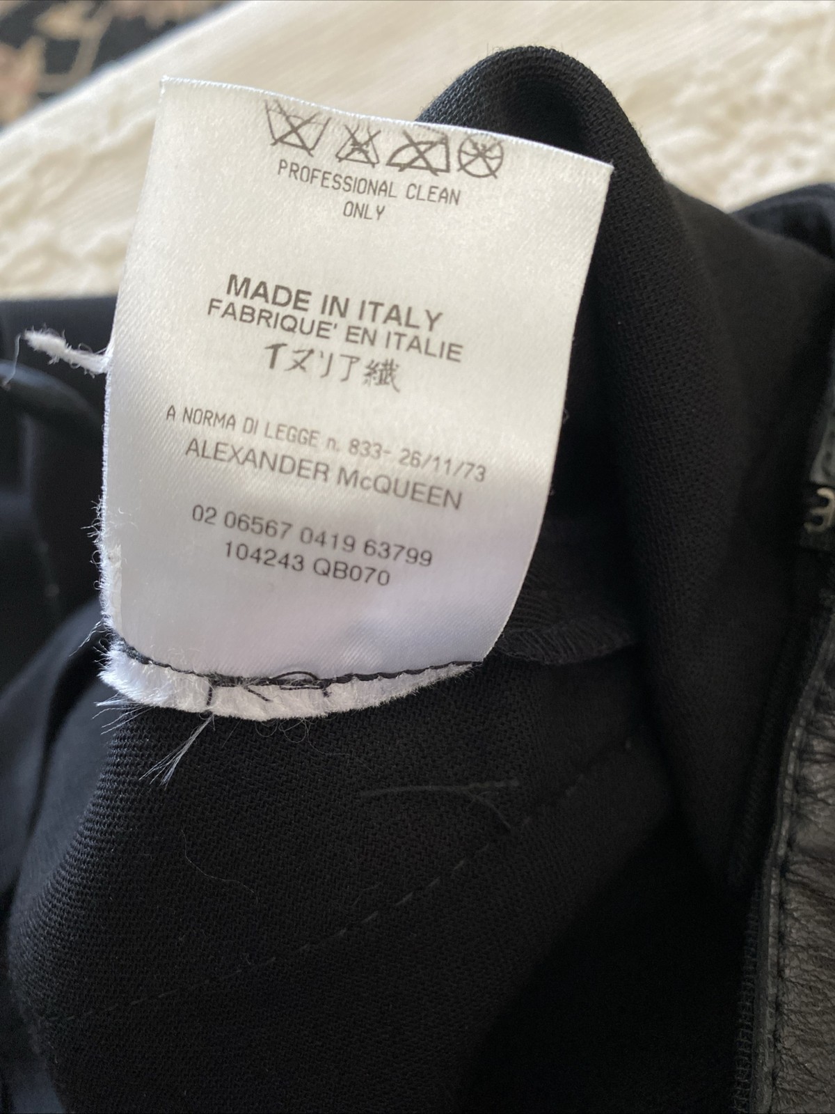 Alexander MCQUEEN vintage Black Supercalifragilistic Harness Pants Wool Leather