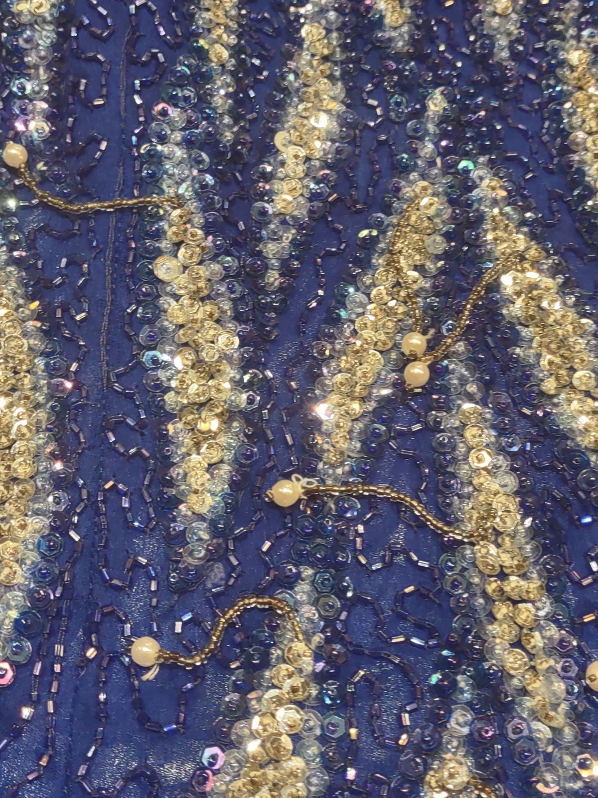 VTG 1980’s 1990’s S & N Fashions Silk Beaded and Sequin cocktail Dress Small