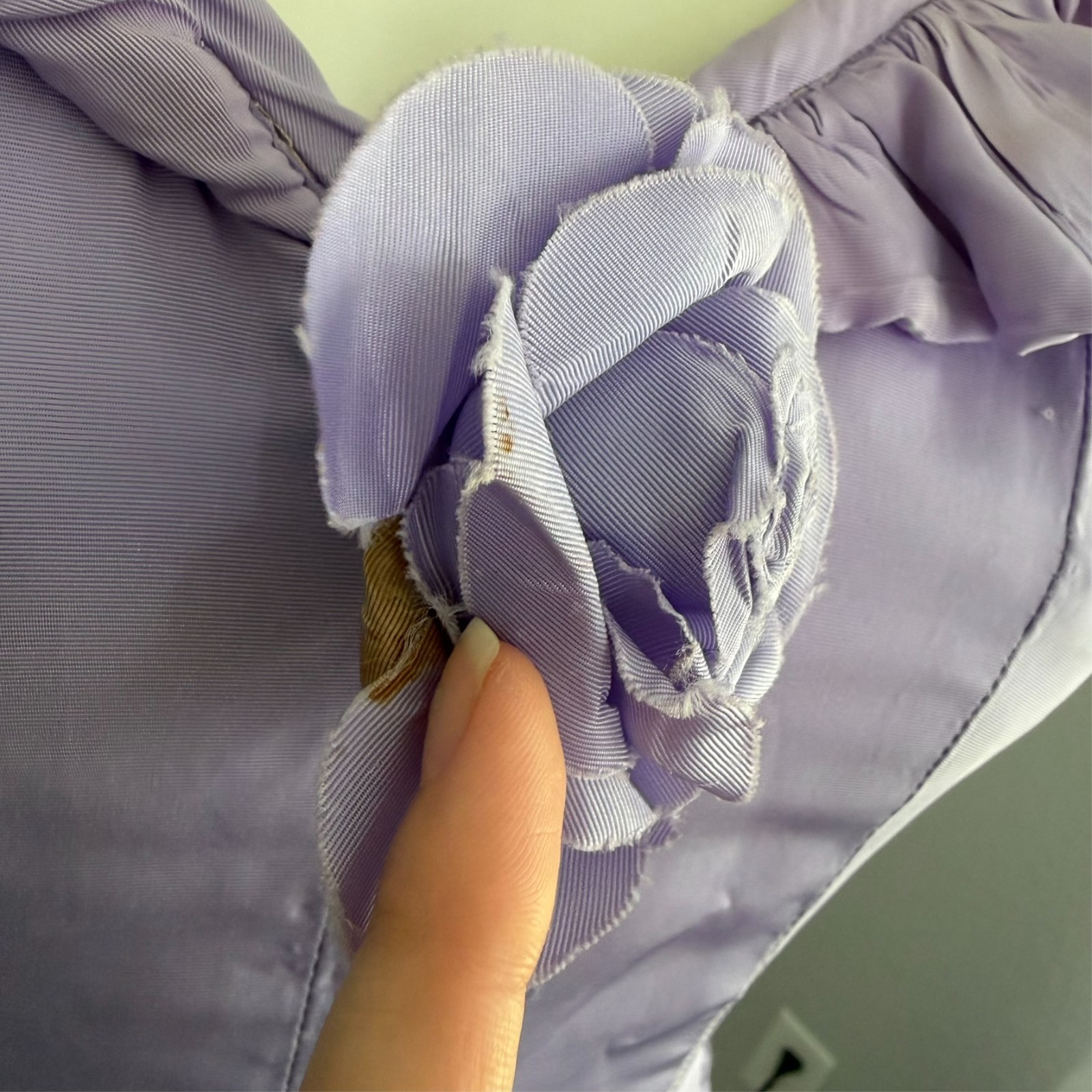 vintage 70s or 80s light purple lilac bodice dress