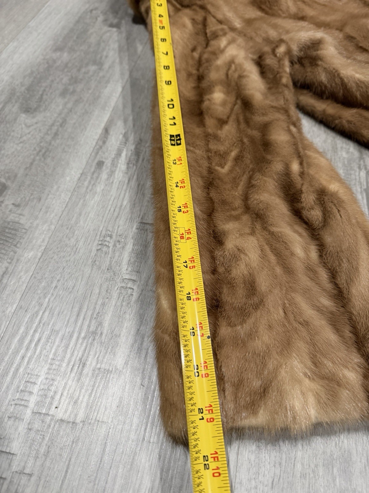 Vintage Flemington Furs Full Length Mink Fur Coat Honey Blonde Honey Amber
