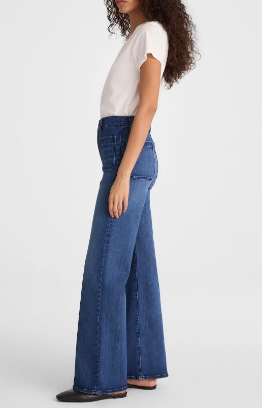 NWT Madewell The Emmy Wide-Leg Jean in Super Stretch Denim